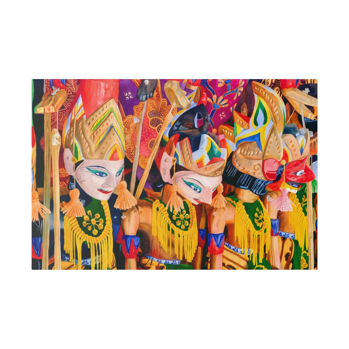 Wayang Tales: Indonesian Wall Art - Canvas