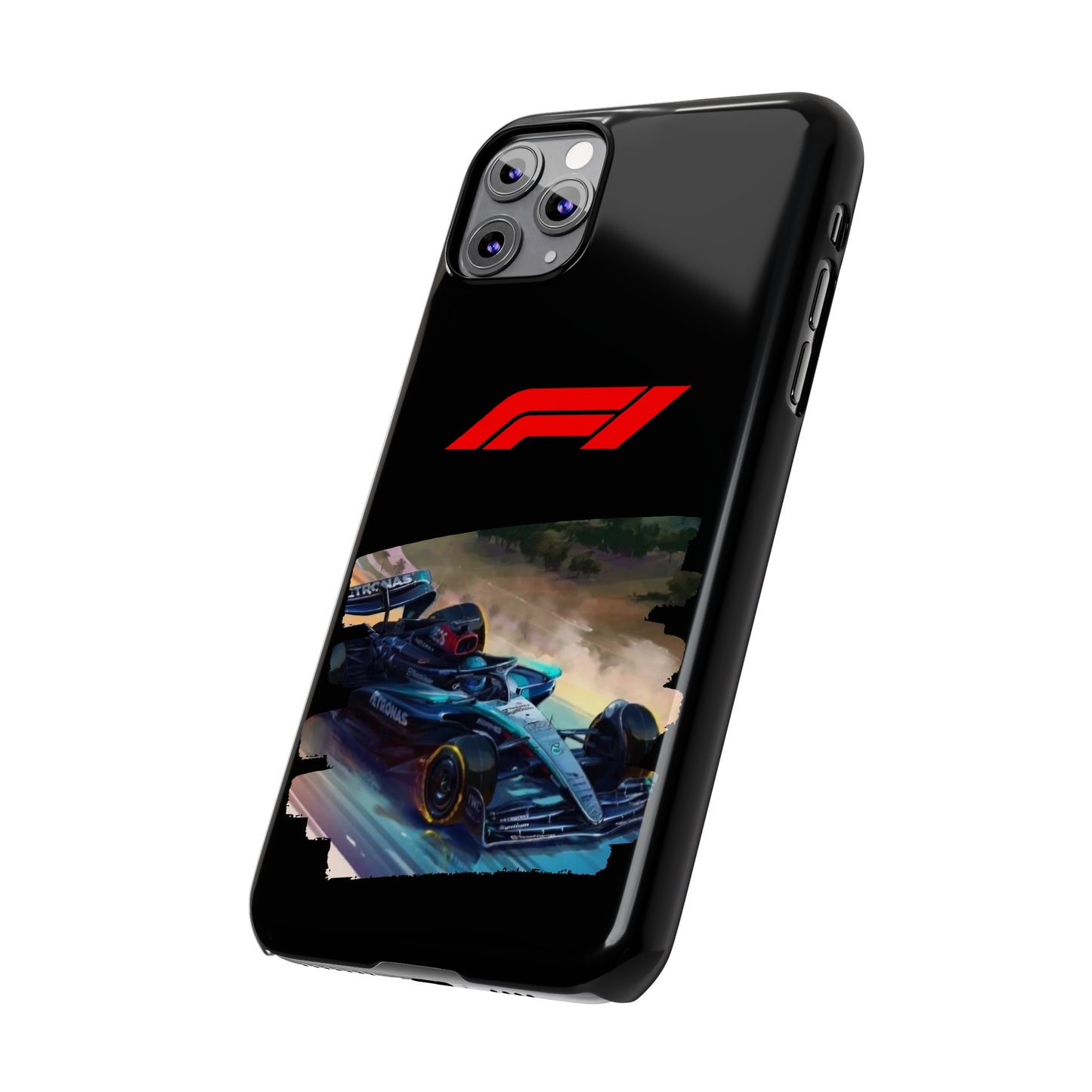 F1 Mercedes Racecar Iphone 15, 14, 13, 12, 11 Cases