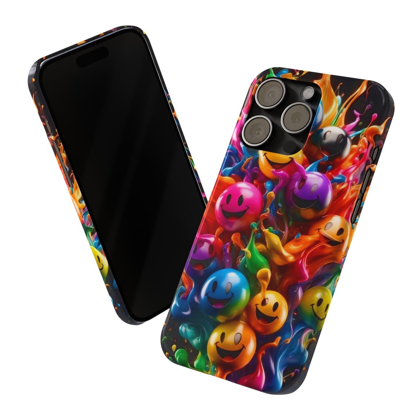Colorful Emoji" iPhone Cases for iPhone Models 15, 14, 13, 12