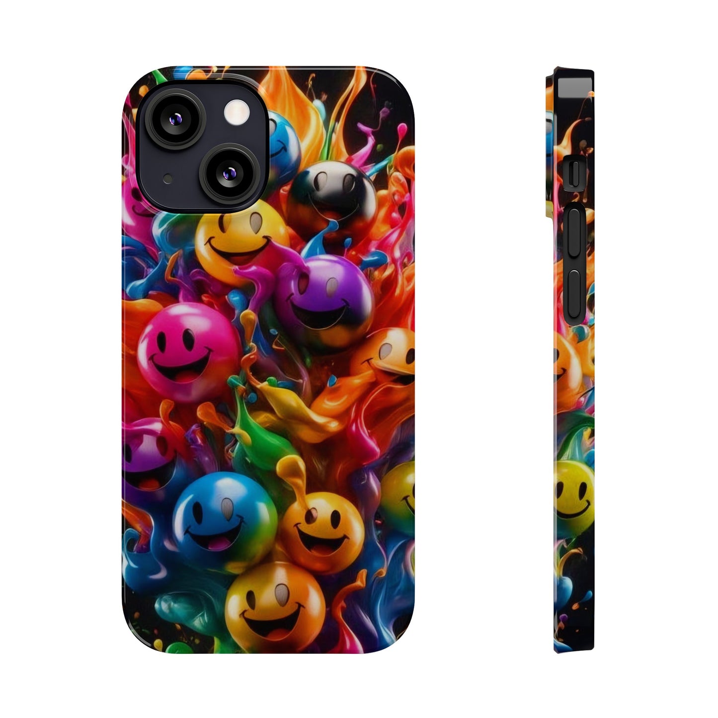 Colorful Emoji" iPhone Cases for iPhone Models 15, 14, 13, 12