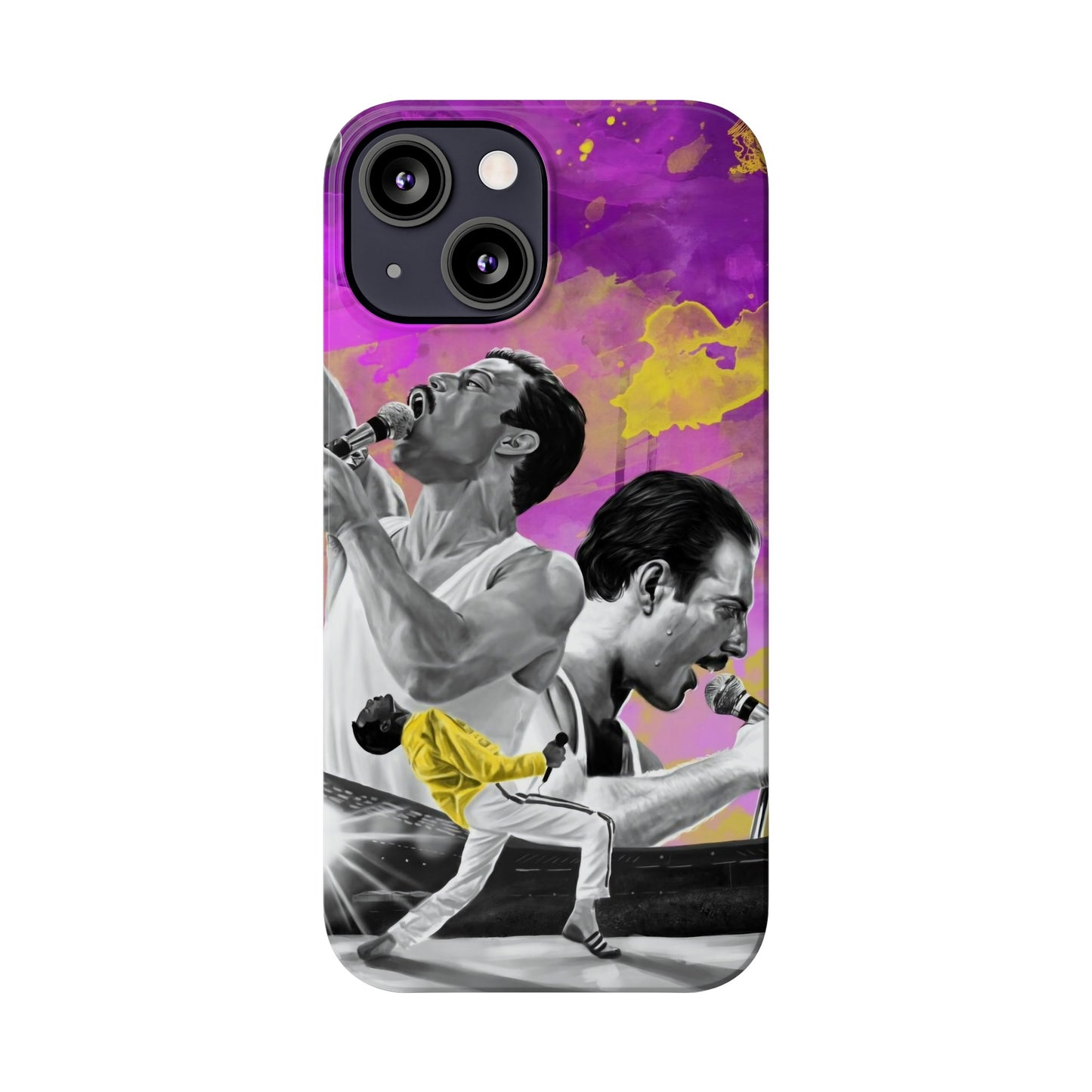 Queen Freddie Mercury on Live Aid  IPhone 15, 14, 13, 12 Cases