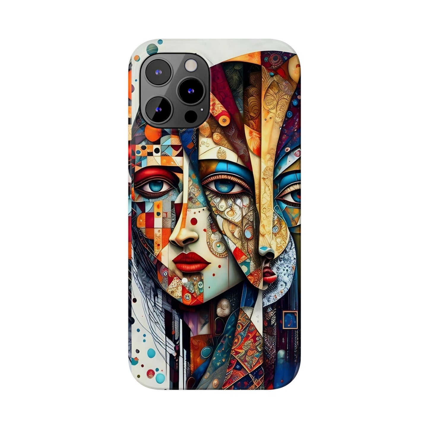 Two Faces Art Design Iphone 15, 14, 13, 12 cases