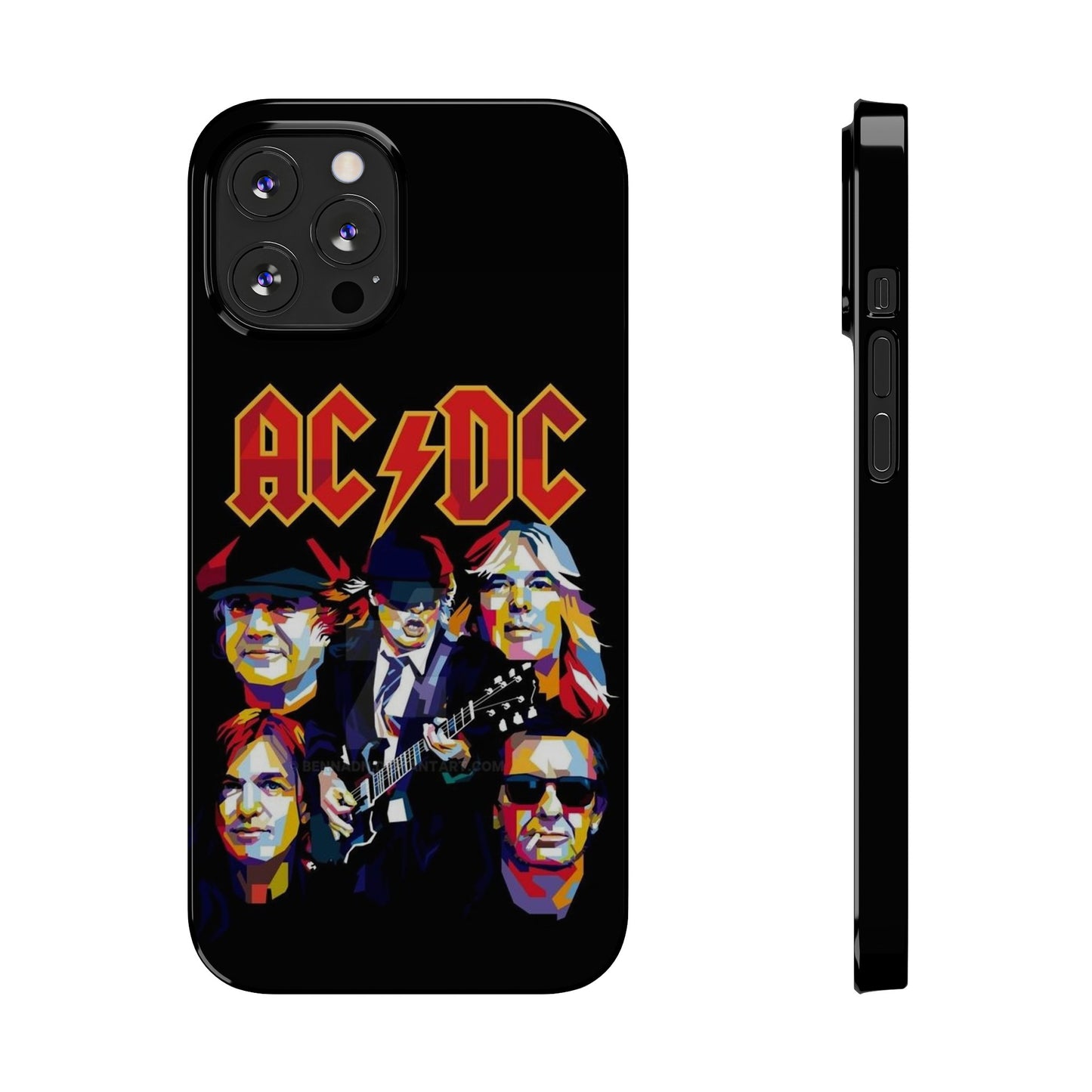 AC/DC IPhone 15, 14, 13, 12 Cases - Art design