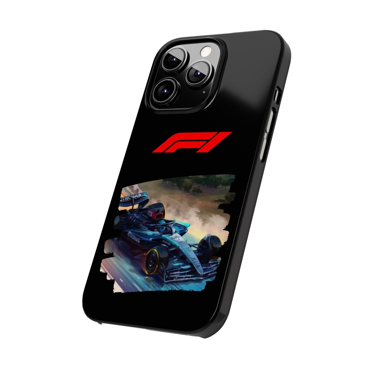 F1 Mercedes Racecar Iphone 15, 14, 13, 12, 11 Cases