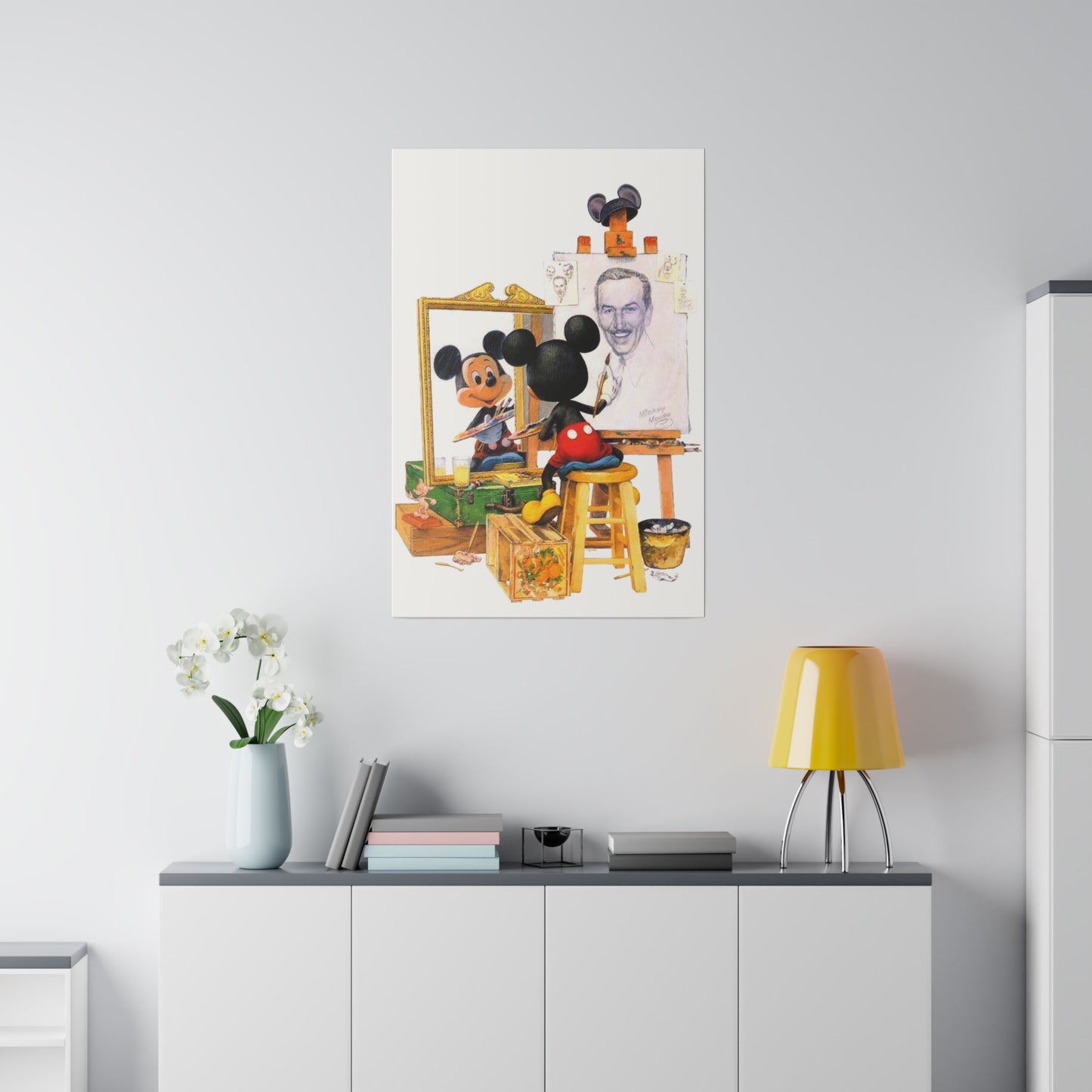 Drawing Inspiration: Mickey Mouse and Walt Disney Canvas