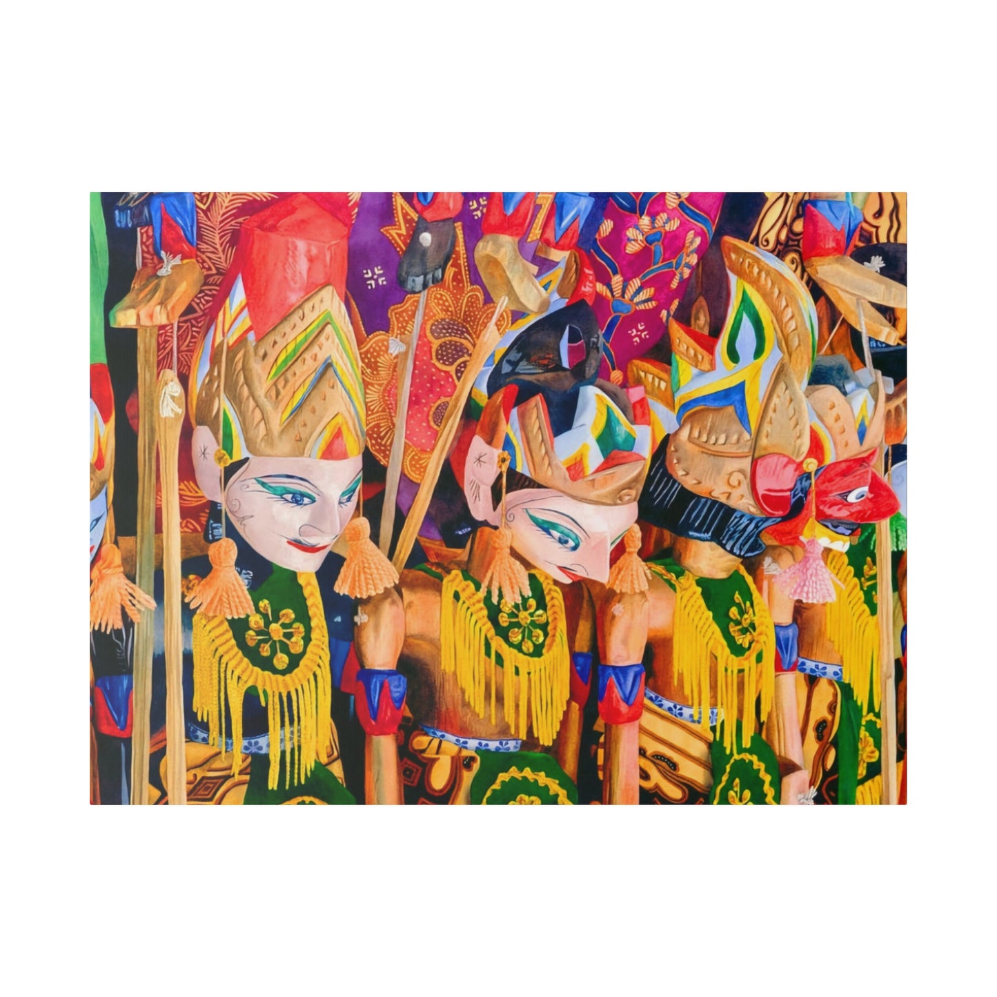 Wayang Tales: Indonesian Wall Art - Canvas