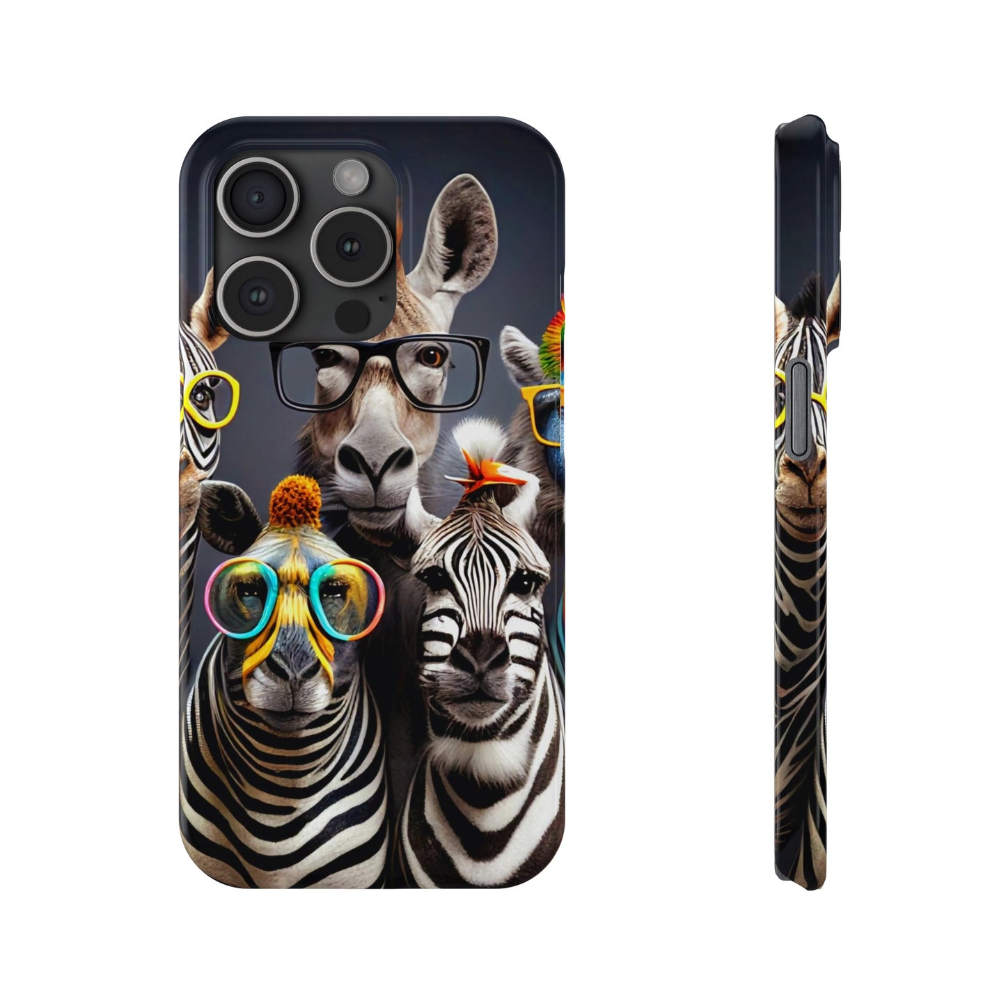 Funny Cool Zebras" iPhone 15, 14, 13, 12 Cases