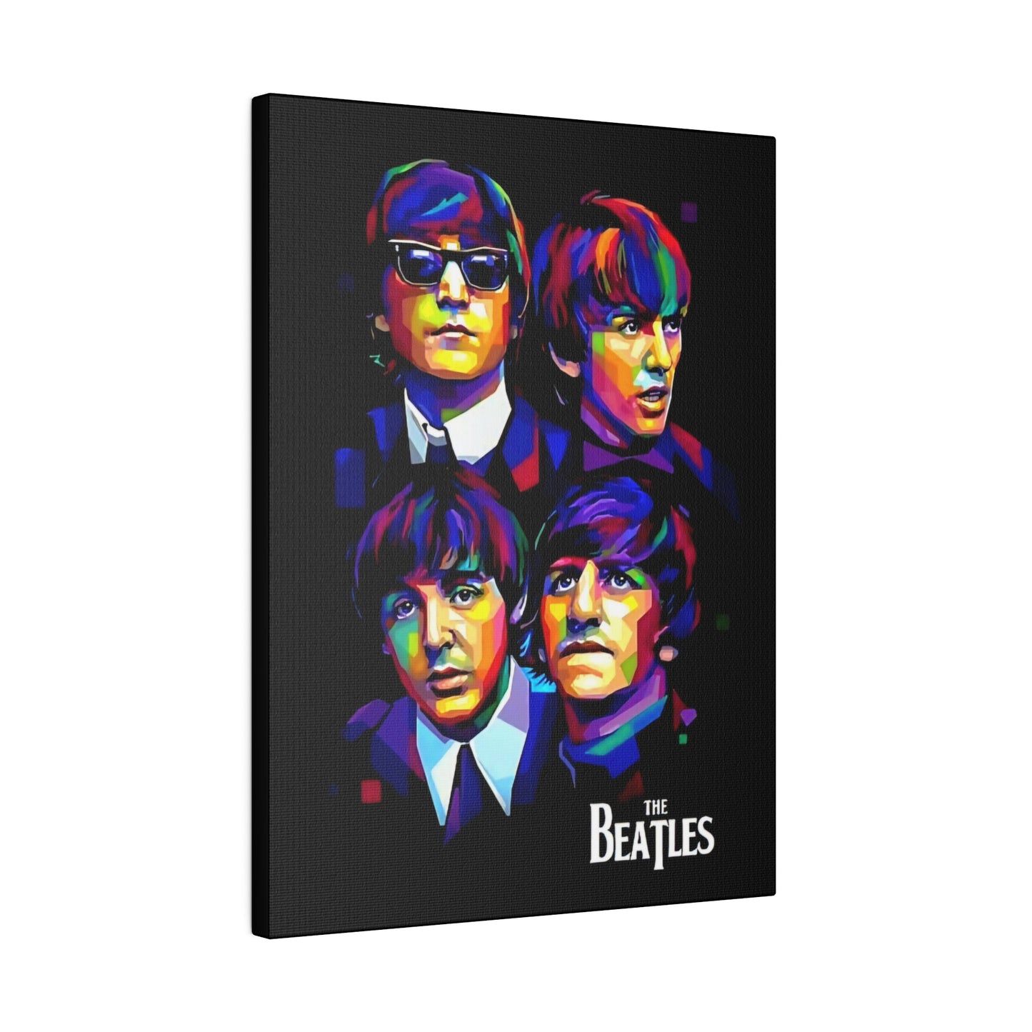 The Beatles Black Portret - Canvas