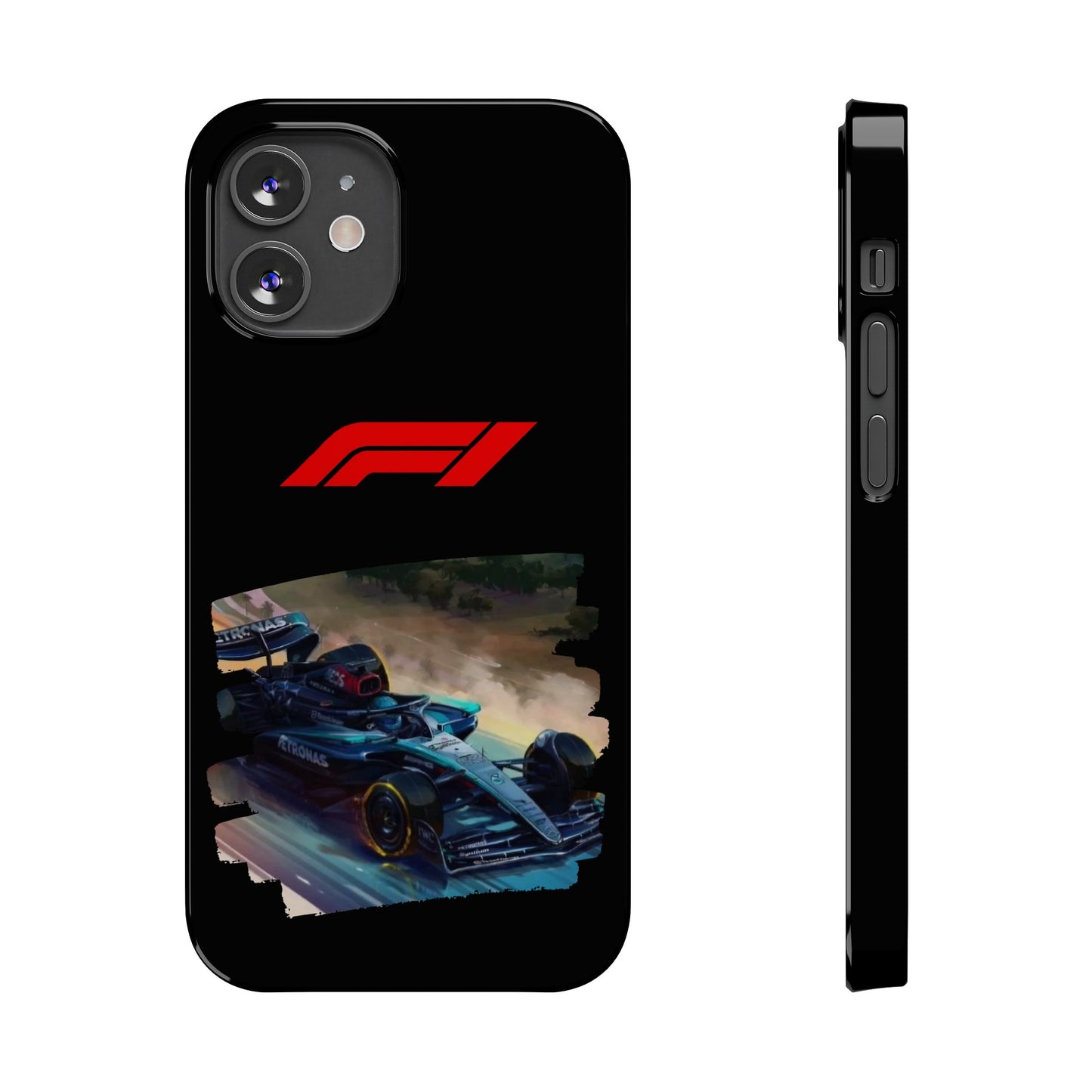F1 Mercedes Racecar Iphone 15, 14, 13, 12, 11 Cases