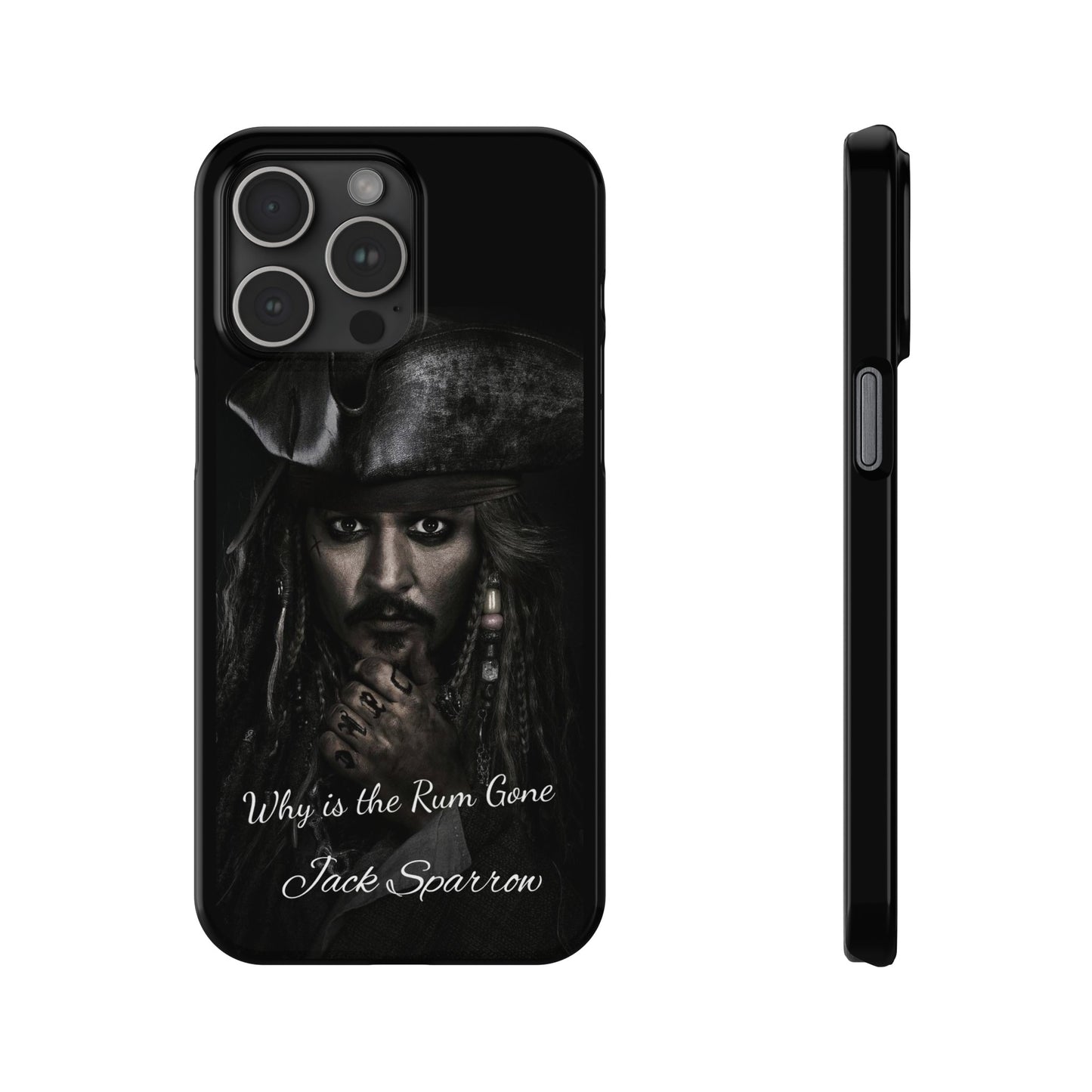 Captain Jack Sparrow: Where's the Rum? iPhone 15, 14, 13, 12 Cases