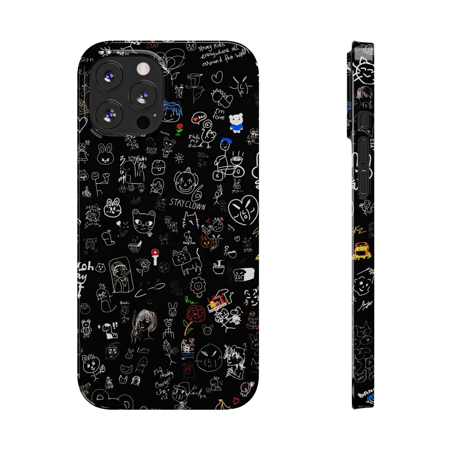 Kids Drawings Style Iphone 15, 14, 13, 12 Cases