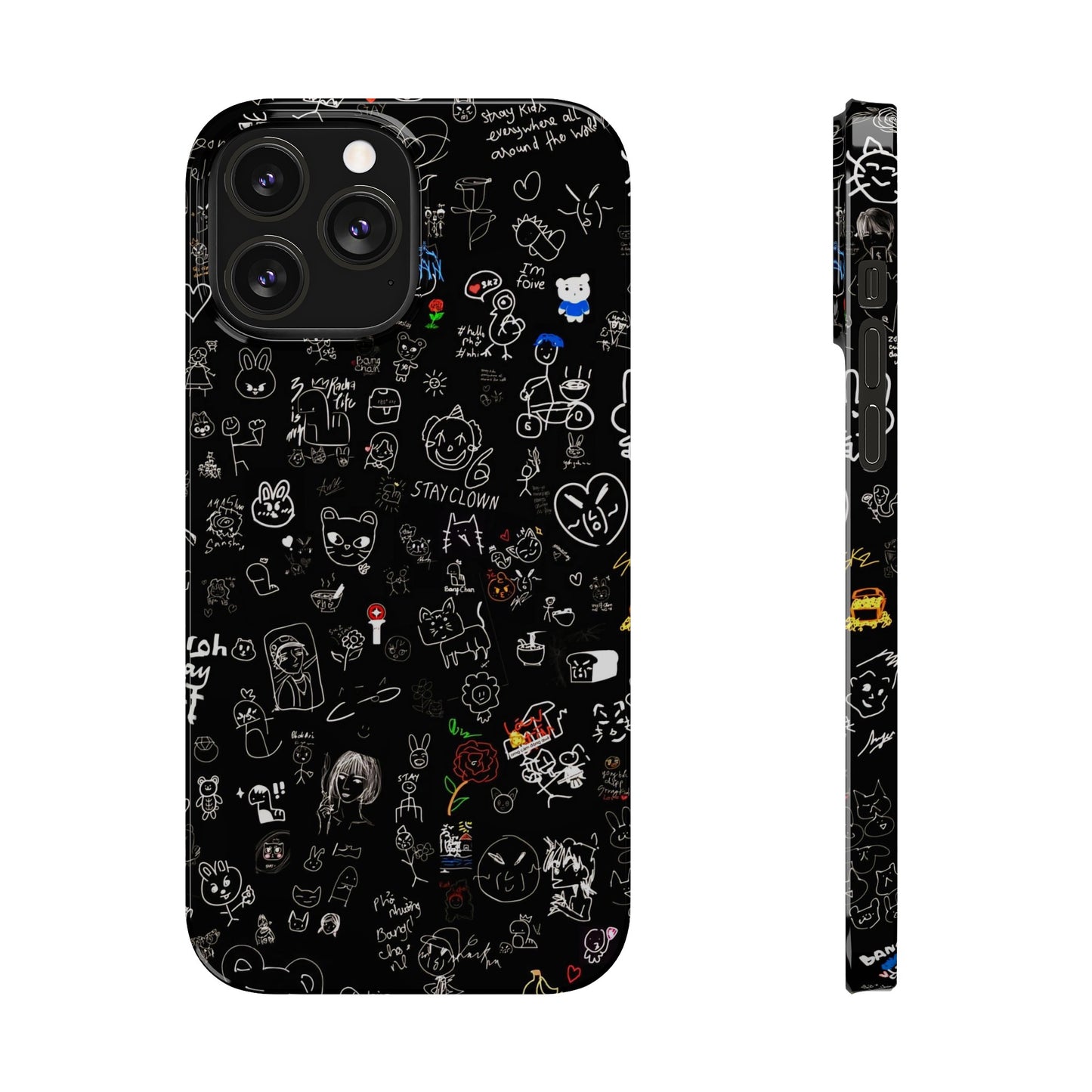 Kids Drawings Style Iphone 15, 14, 13, 12 Cases