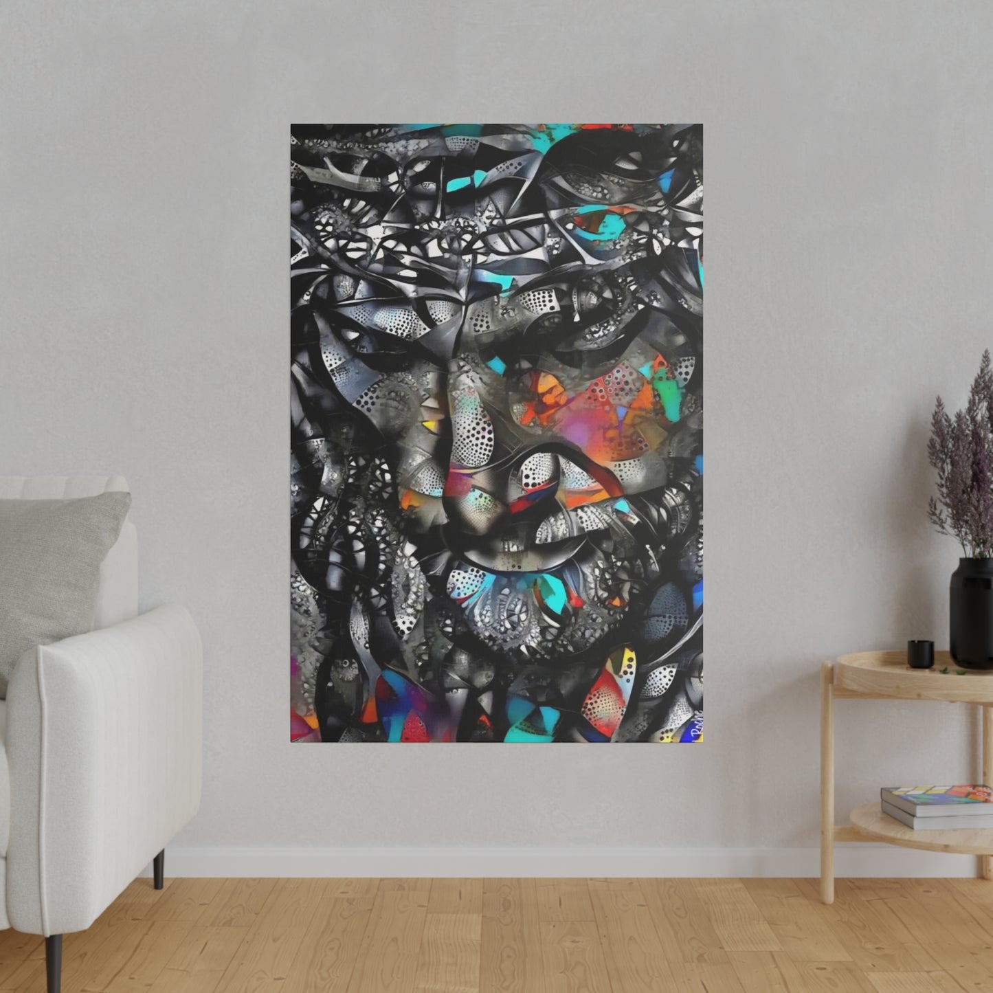 Jesus with Thorn Crown: Sacred Wall Art - Canvas