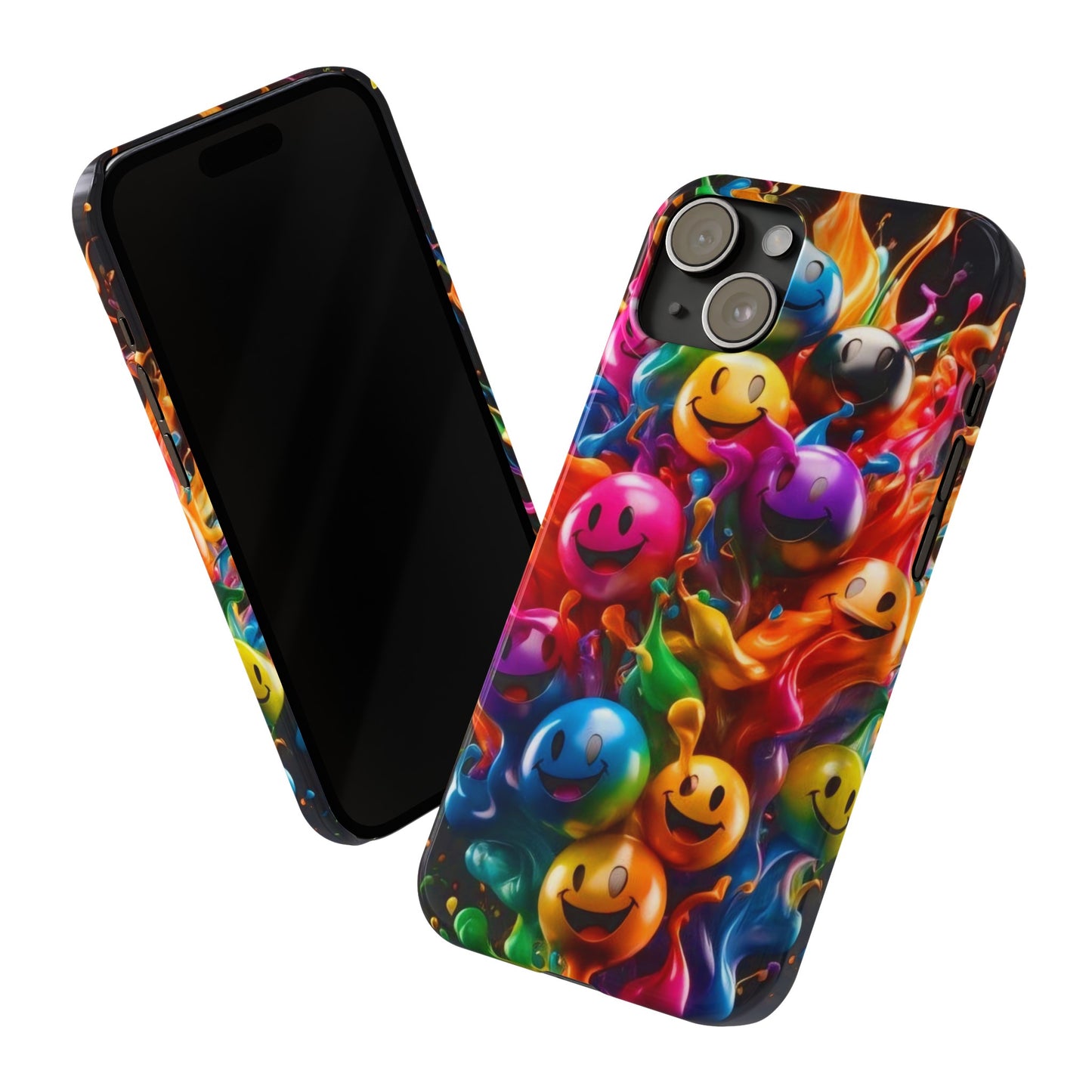 Colorful Emoji" iPhone Cases for iPhone Models 15, 14, 13, 12