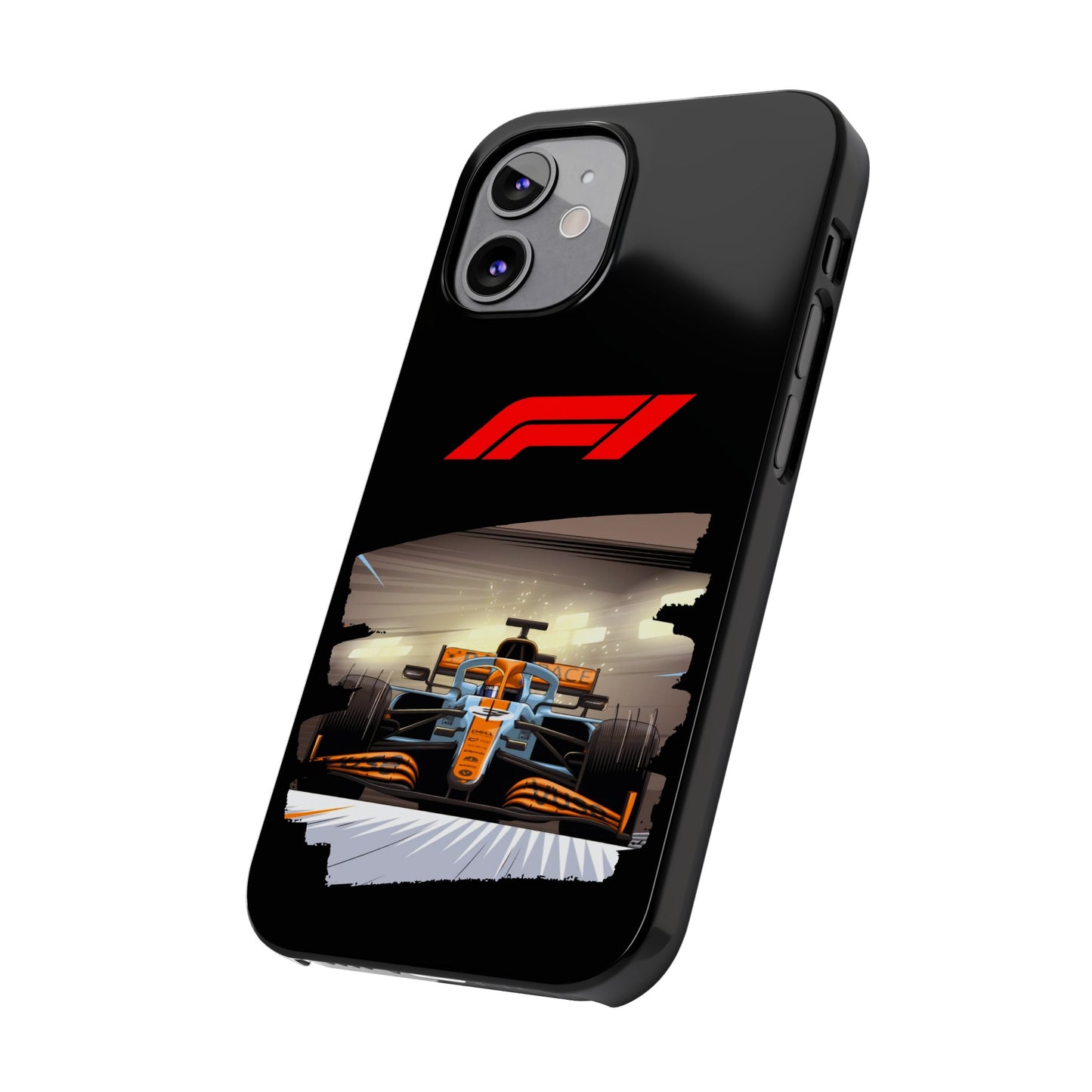 F1 McClaren Orange Car Iphone 15, 14, 13, 12, 11 Cases