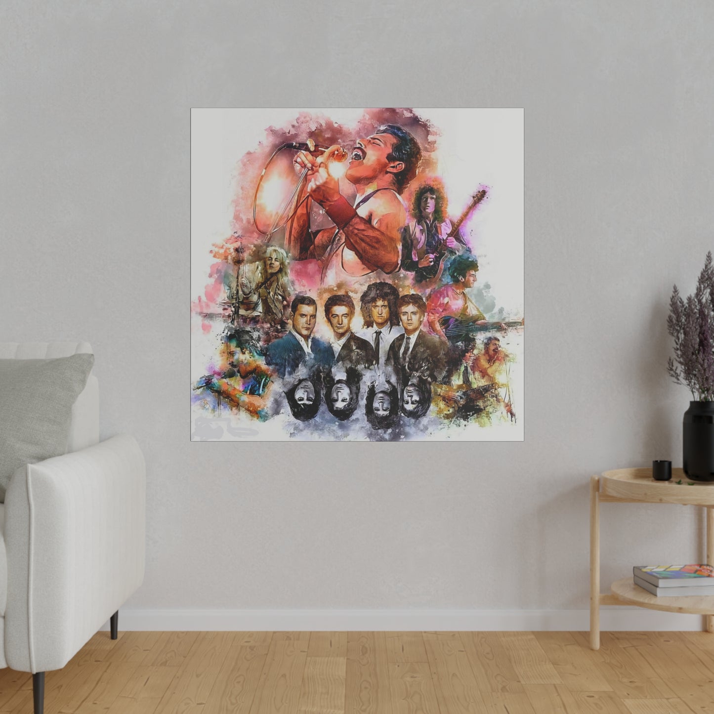 Queen: Compilation of Iconic Moments" Canvas Oil Painting