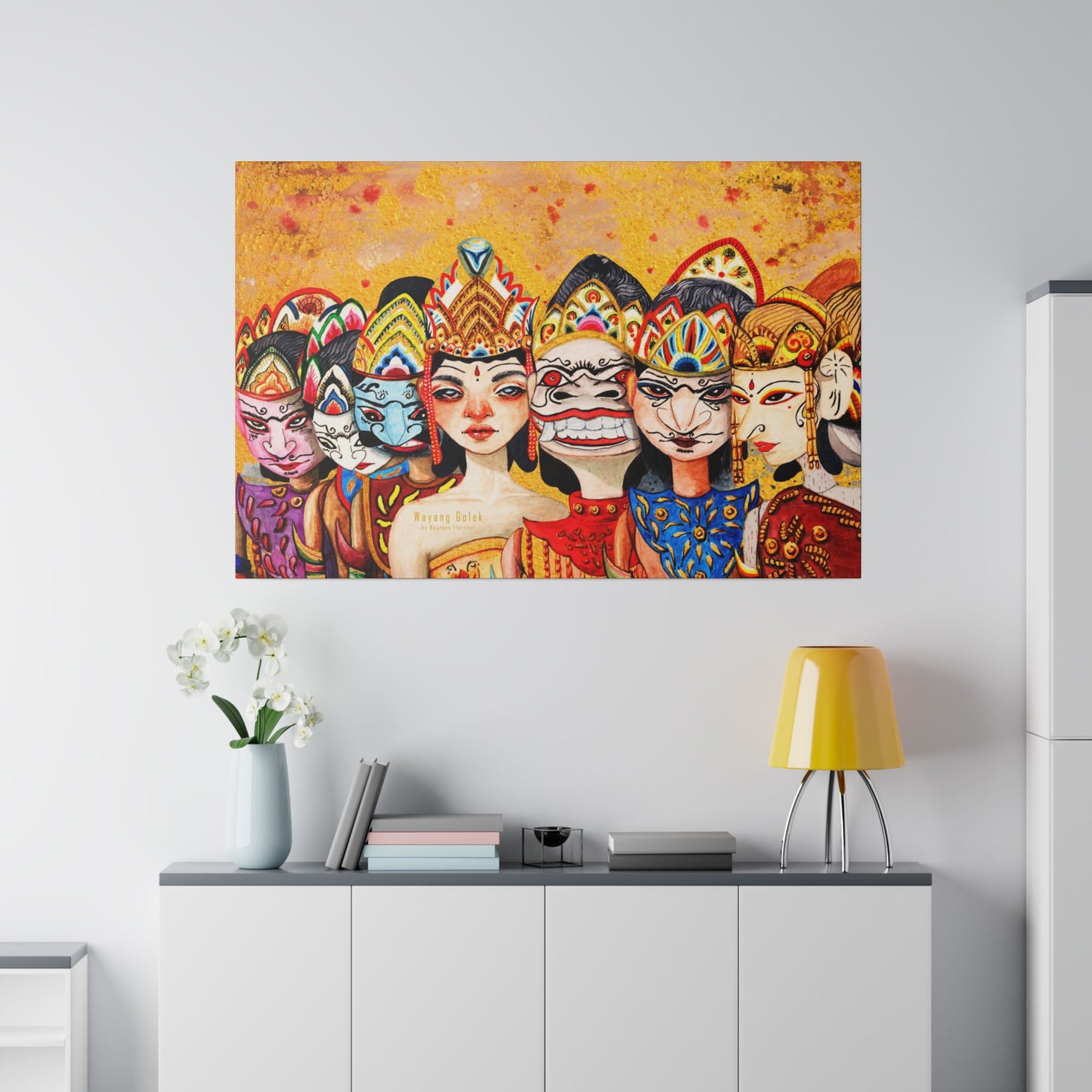 Wayang Art of Indonesia: Wall Decor - Canvas