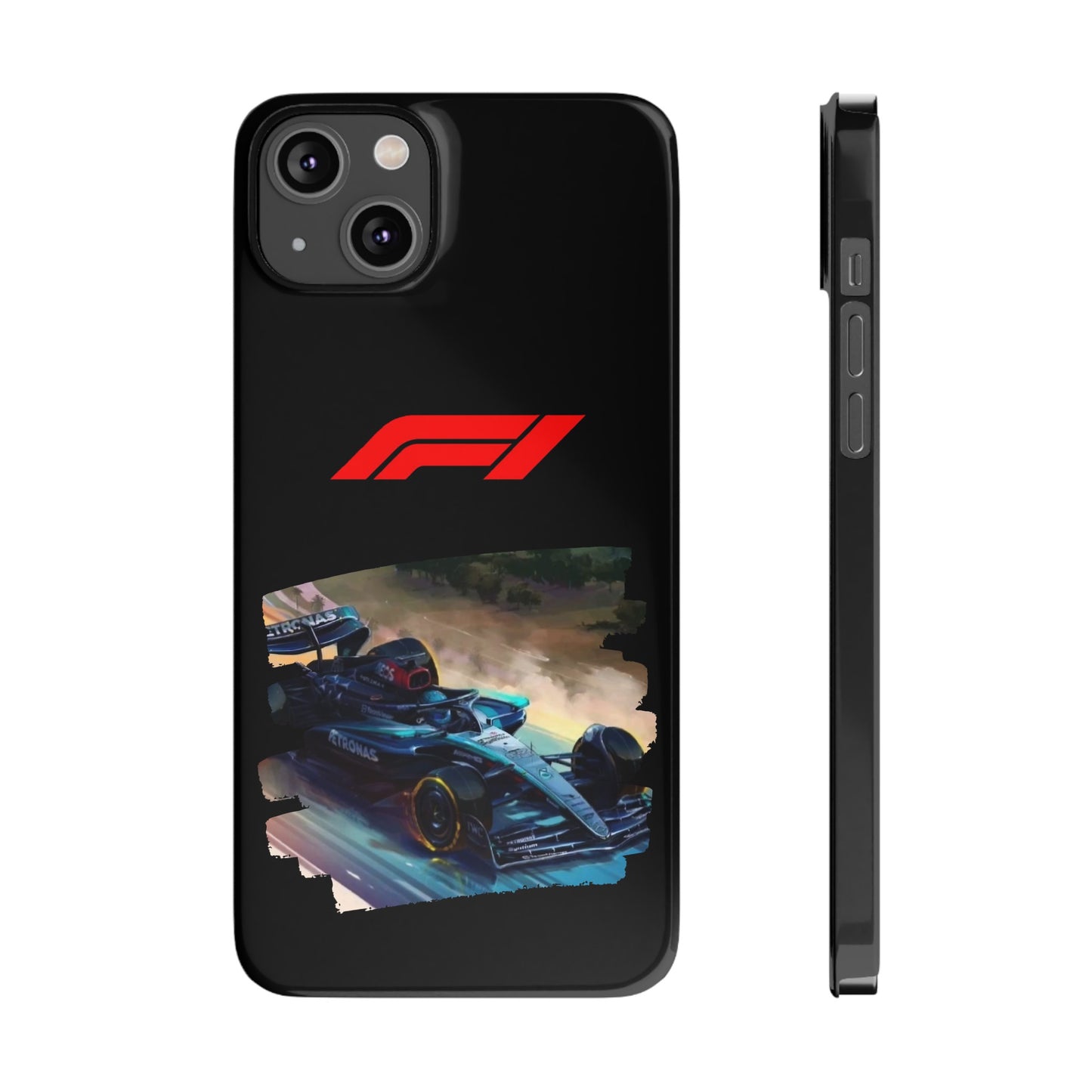 F1 Mercedes Racecar Iphone 15, 14, 13, 12, 11 Cases