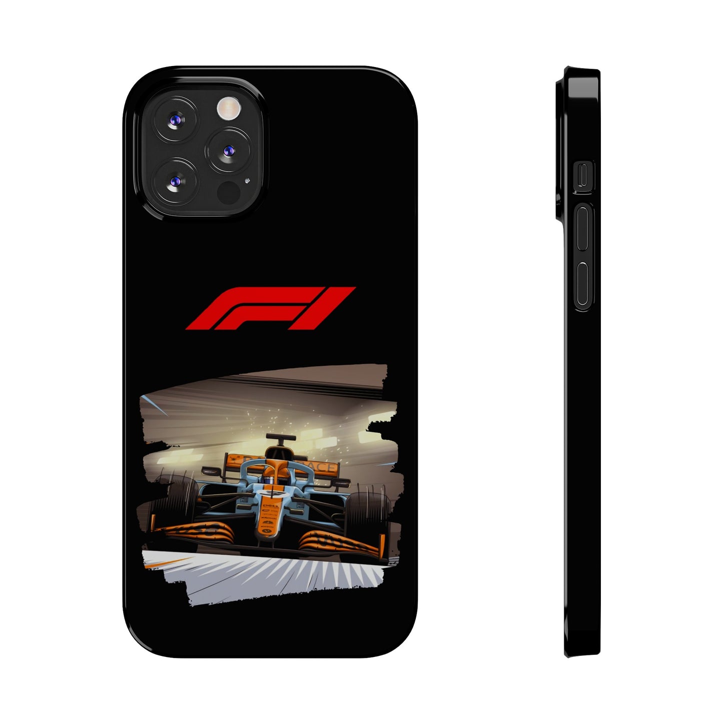 F1 McClaren Orange Car Iphone 15, 14, 13, 12, 11 Cases