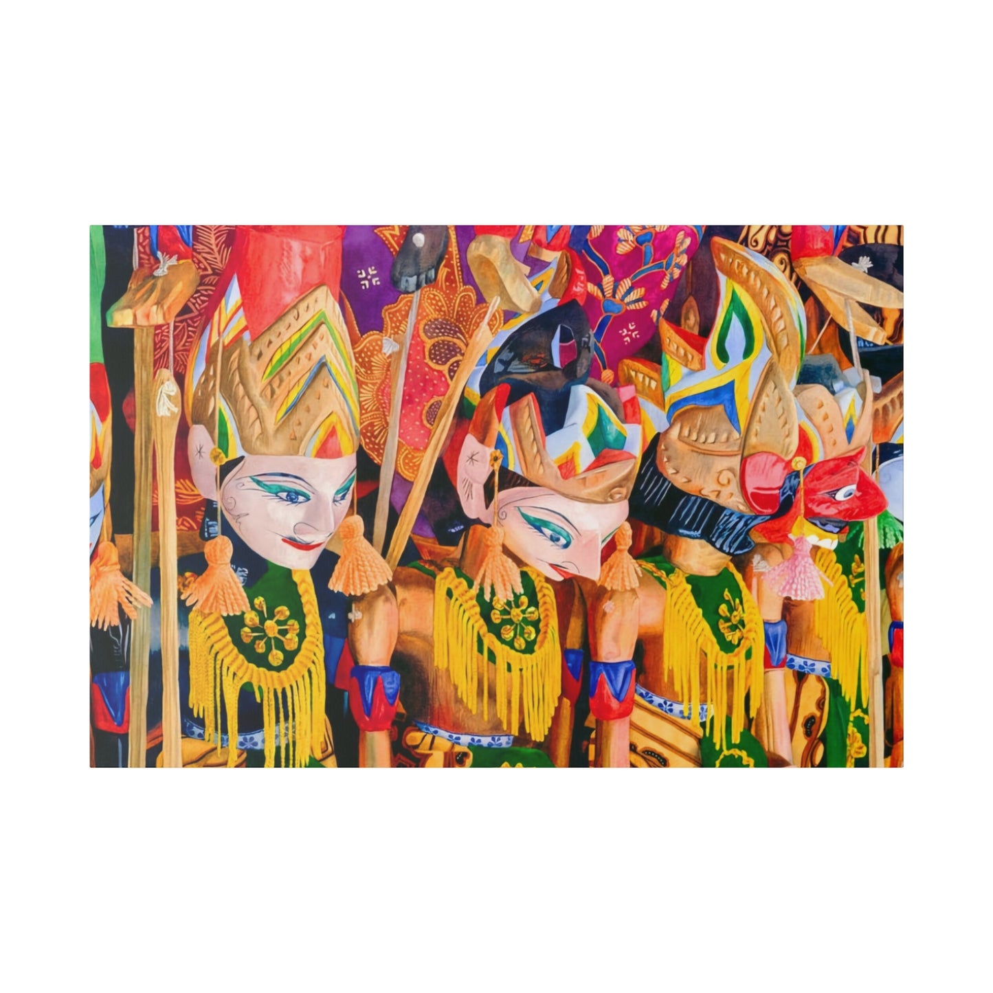 Wayang Tales: Indonesian Wall Art - Canvas