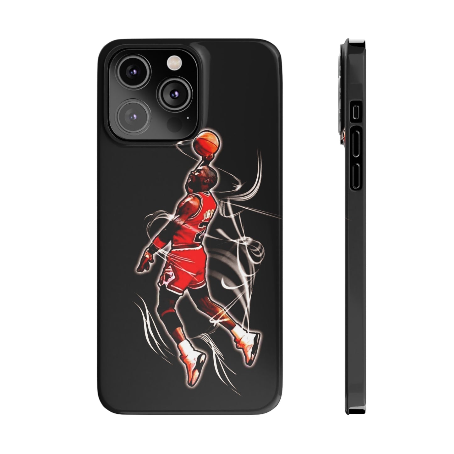 Michael Jordan Dunks and Scores" iPhone 15, 14, 13, 12, 11 Cases