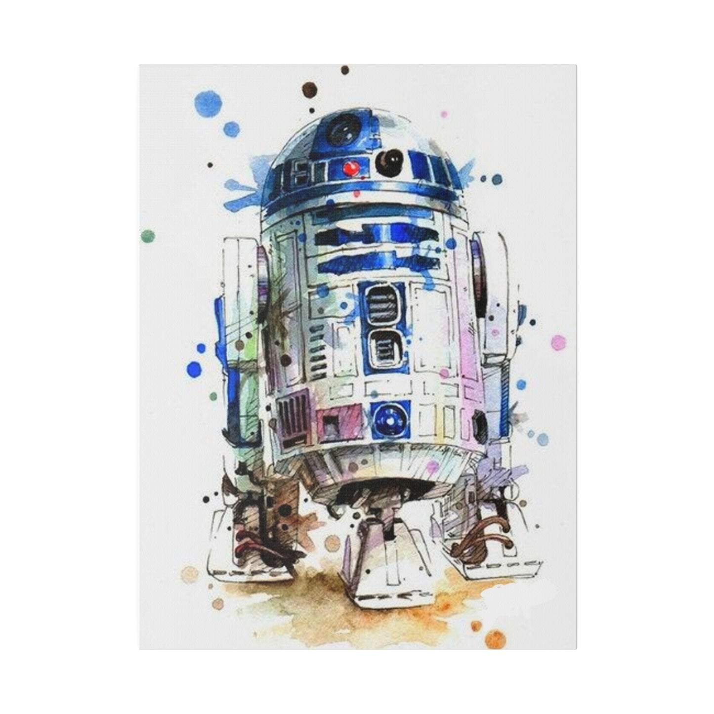 Star Wars R2-D2 Watercolor Art Canvas: Droid Delight