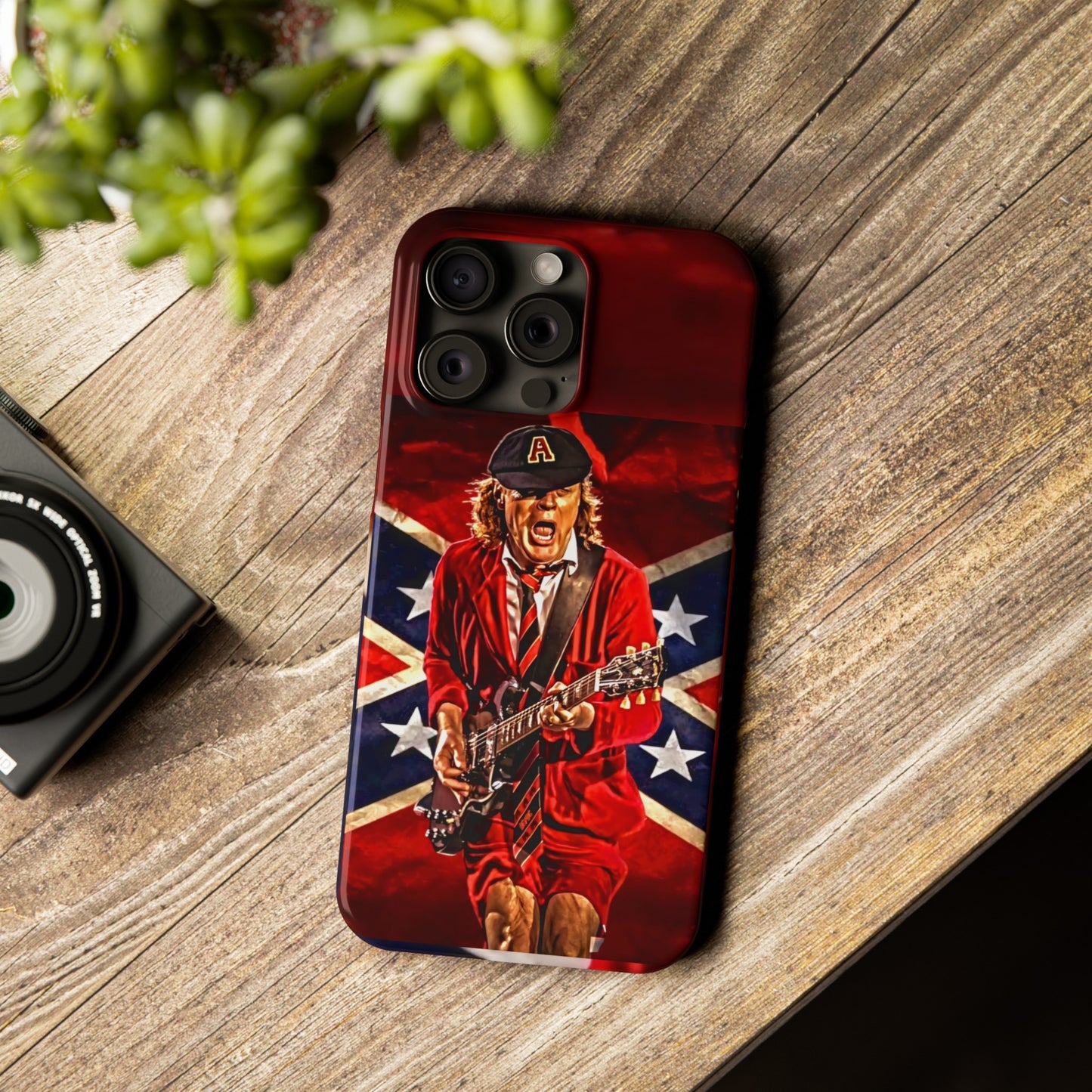 ACDC, with Angus Young Iphone 15, 14, 13, 12 Cases