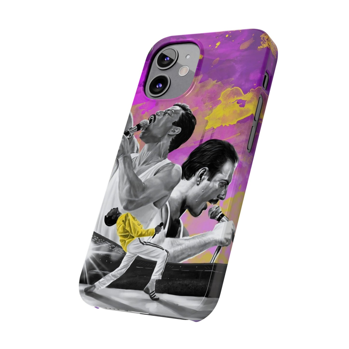 Queen Freddie Mercury on Live Aid  IPhone 15, 14, 13, 12 Cases