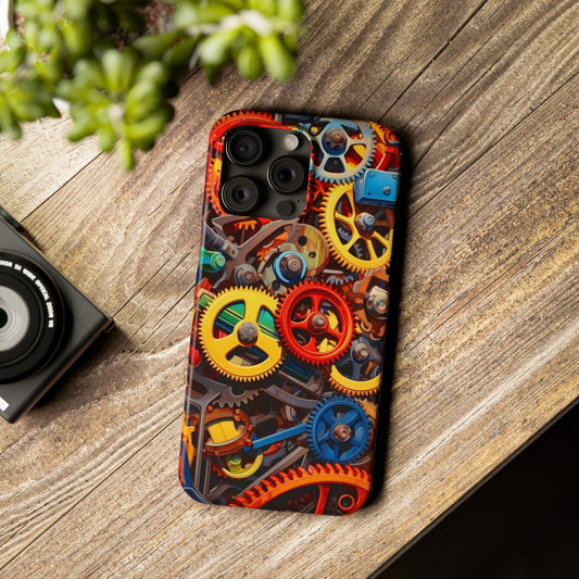 Colorful Gears: Iphone 15, 14, 13, 12 Cases