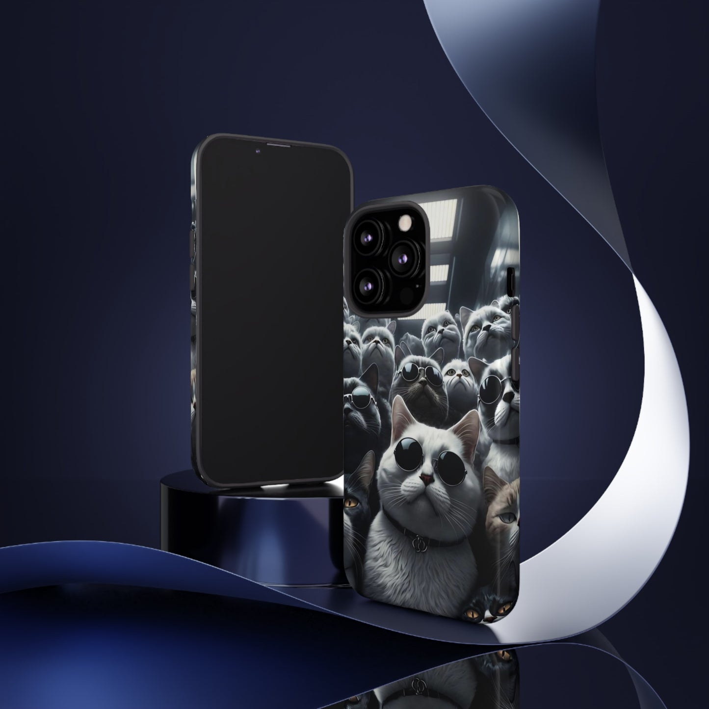 Cool Cats with Sunglasses" for iPhone 15, 14, 13, 12, 11 and Galaxy S23, S22 Cases