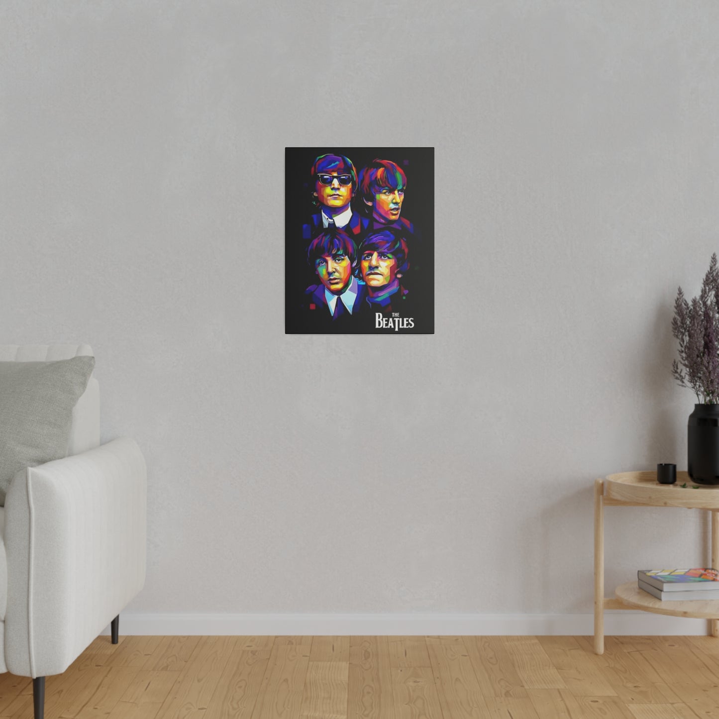 The Beatles Black Portret - Canvas