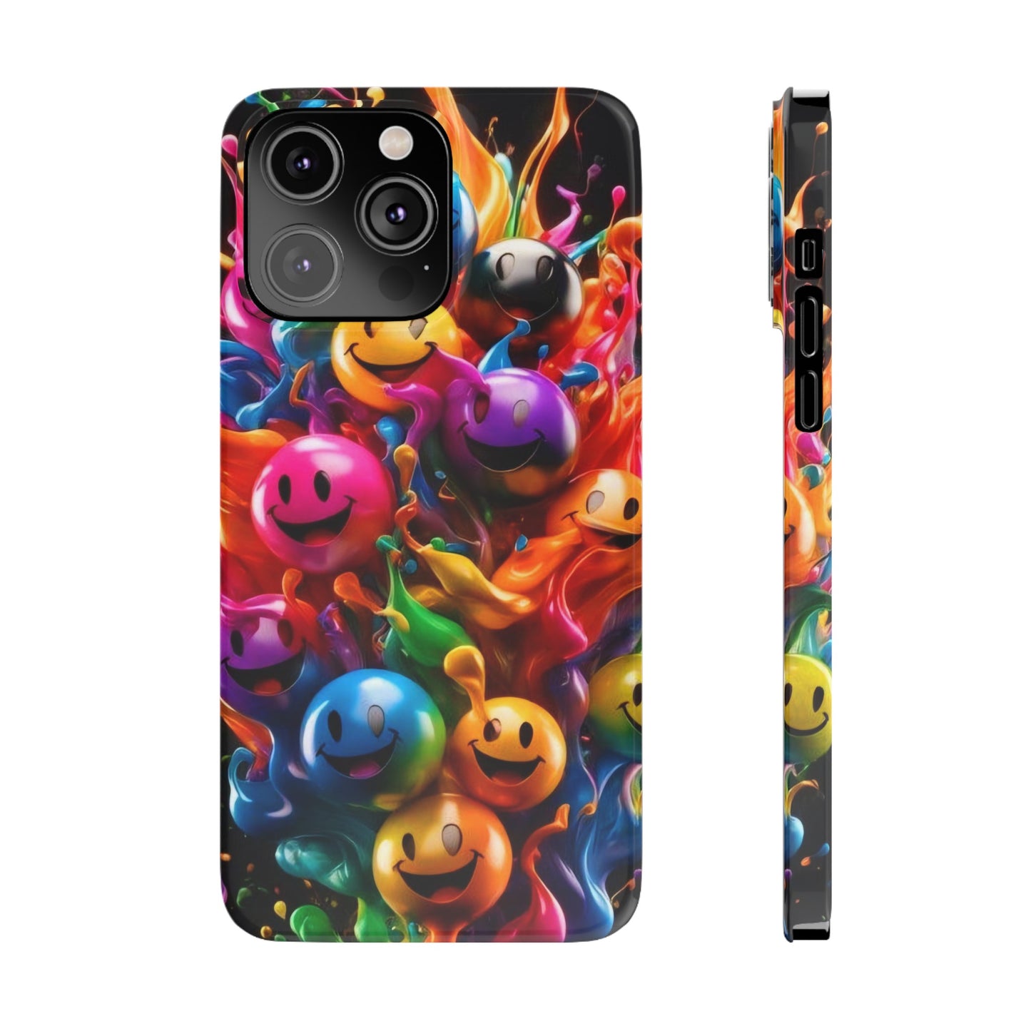 Colorful Emoji" iPhone Cases for iPhone Models 15, 14, 13, 12