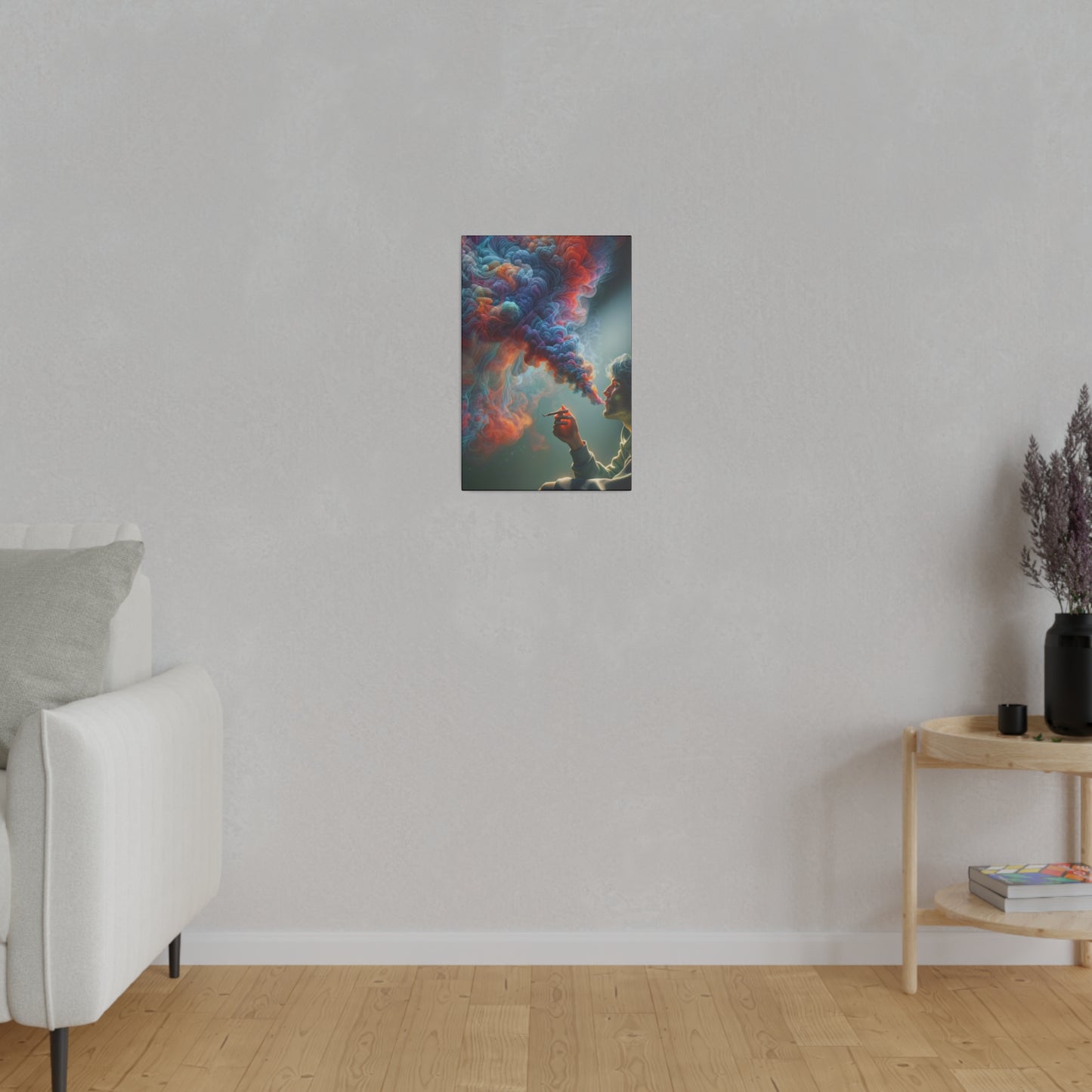 The Colorful World of Men and Smoke - Canvas
