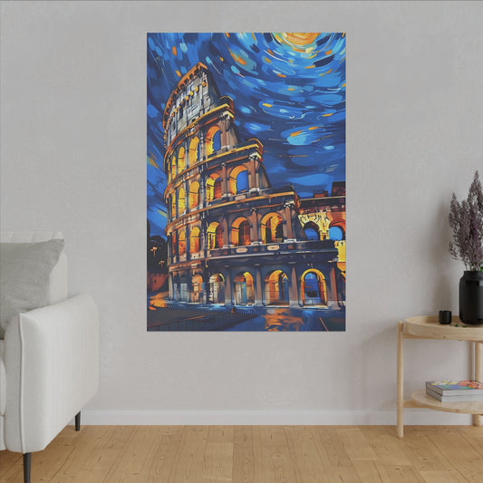 Canvas Colosseum Meets Van Gogh Style