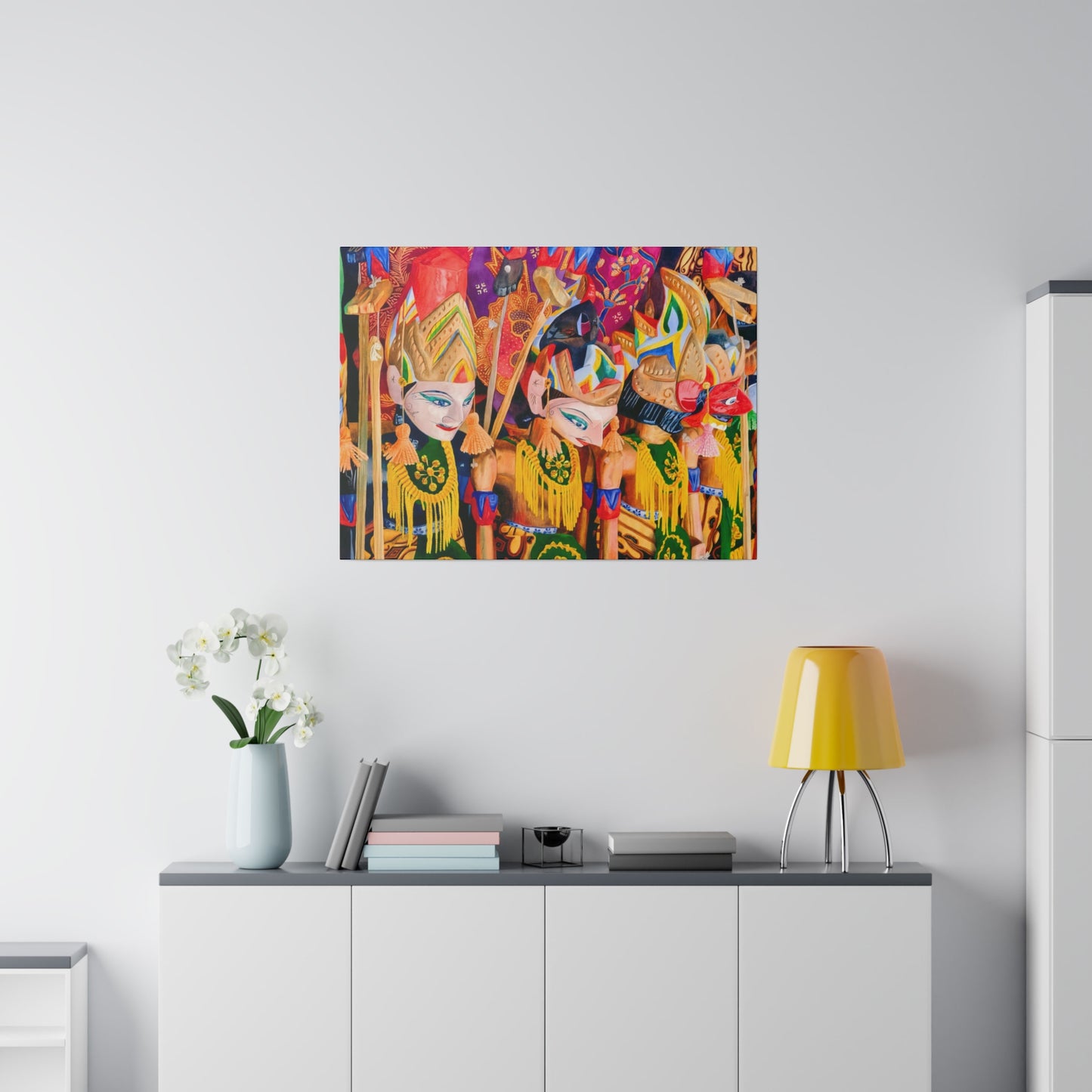 Wayang Tales: Indonesian Wall Art - Canvas