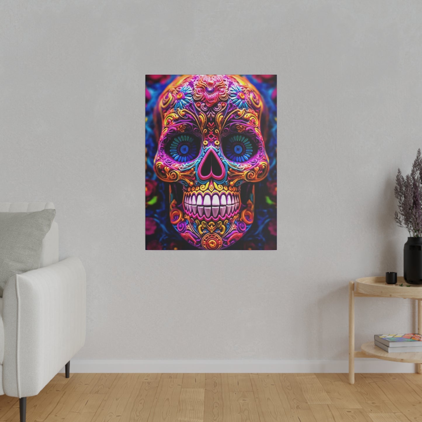 Colorful Skullhead: Mexican Style Canvas