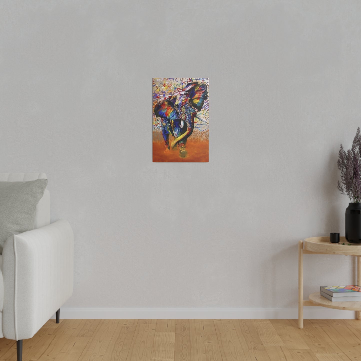 Colorful Elephant Majesty Art - Canvas