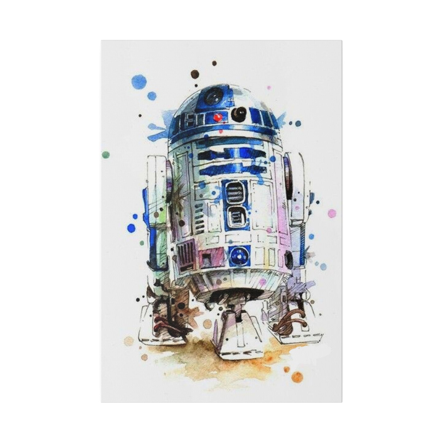 Star Wars R2-D2 Watercolor Art Canvas: Droid Delight