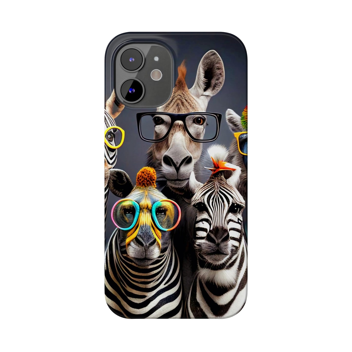 Funny Cool Zebras" iPhone 15, 14, 13, 12 Cases