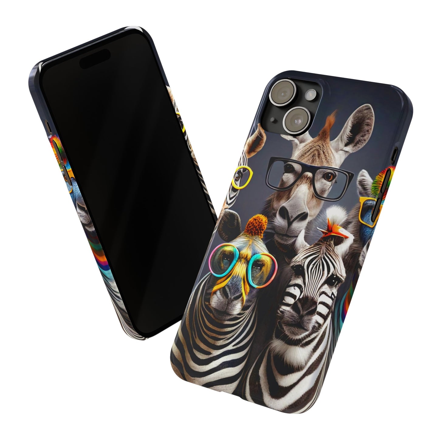 Funny Cool Zebras" iPhone 15, 14, 13, 12 Cases