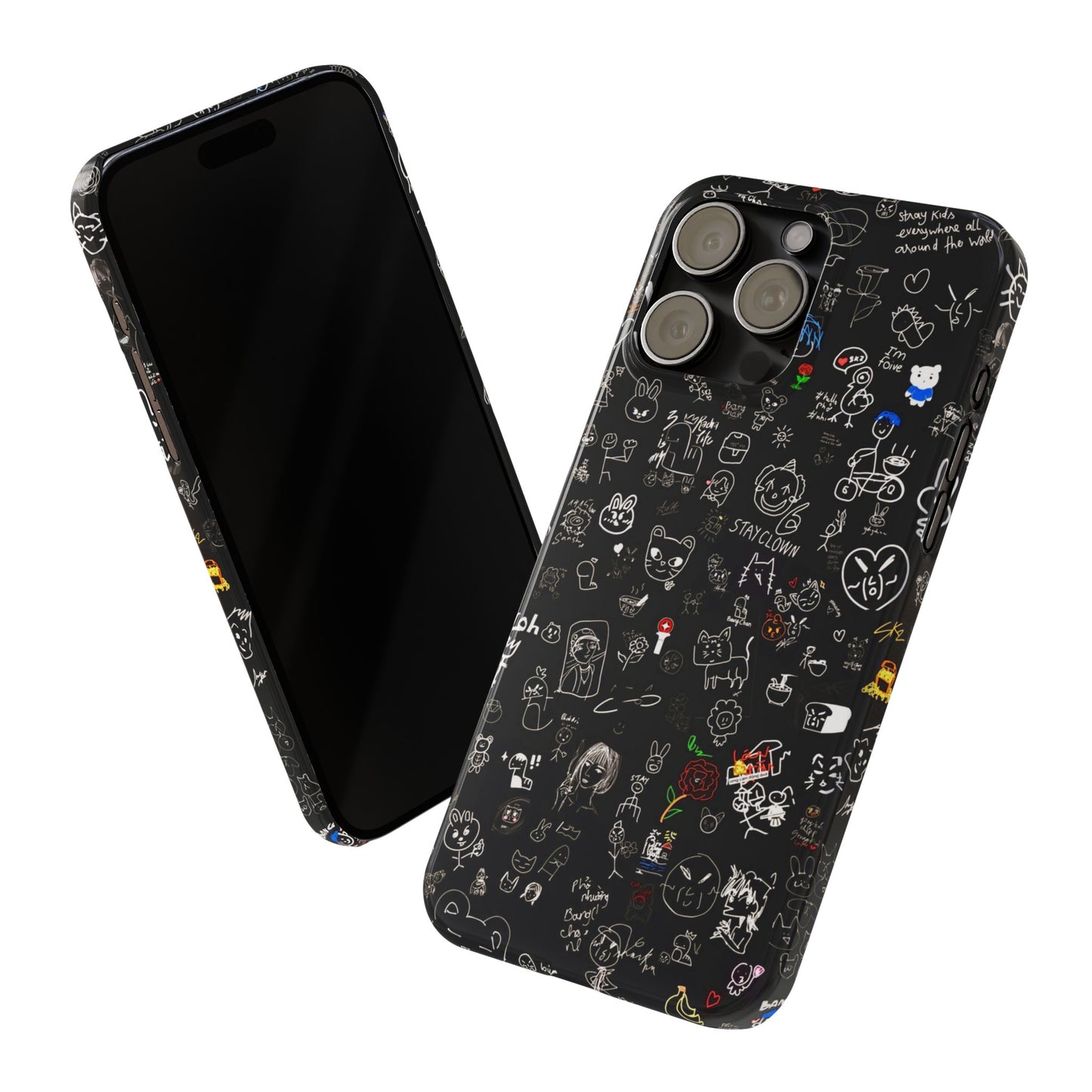 Kids Drawings Style Iphone 15, 14, 13, 12 Cases