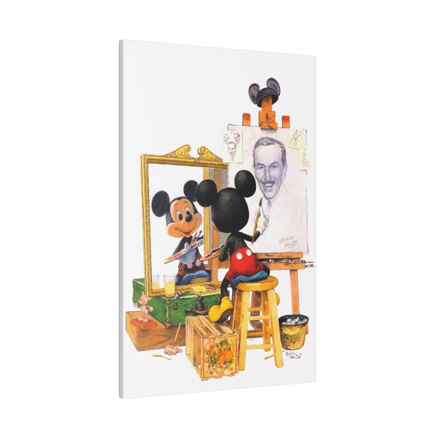 Drawing Inspiration: Mickey Mouse and Walt Disney Canvas