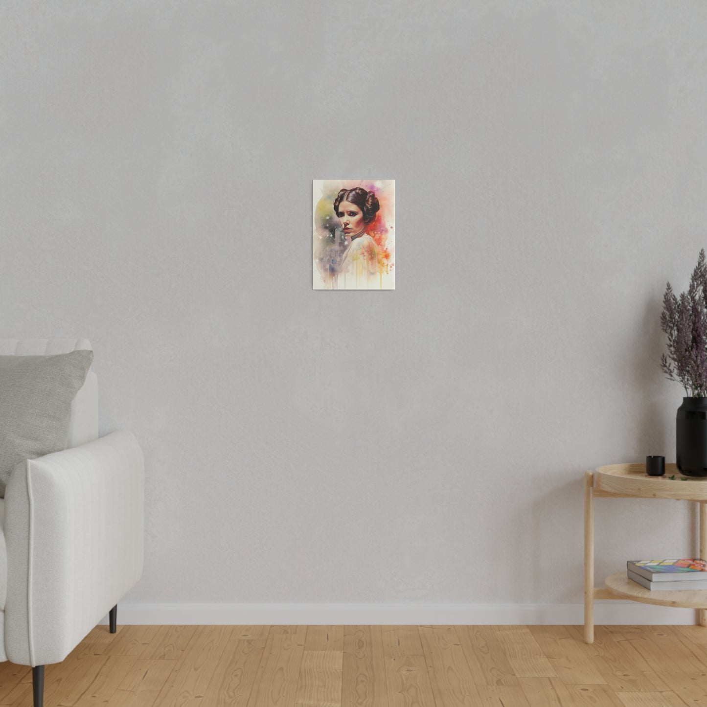 Star Wars Princess Leia Watercolor Canvas: Rebel Spirit