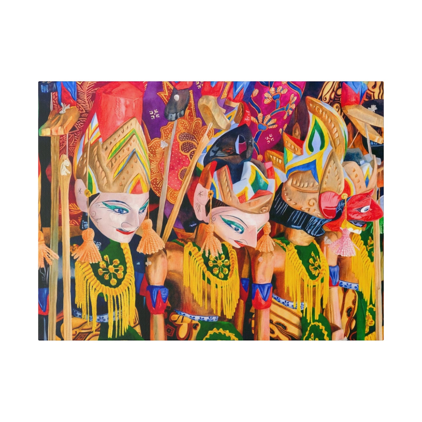 Wayang Tales: Indonesian Wall Art - Canvas