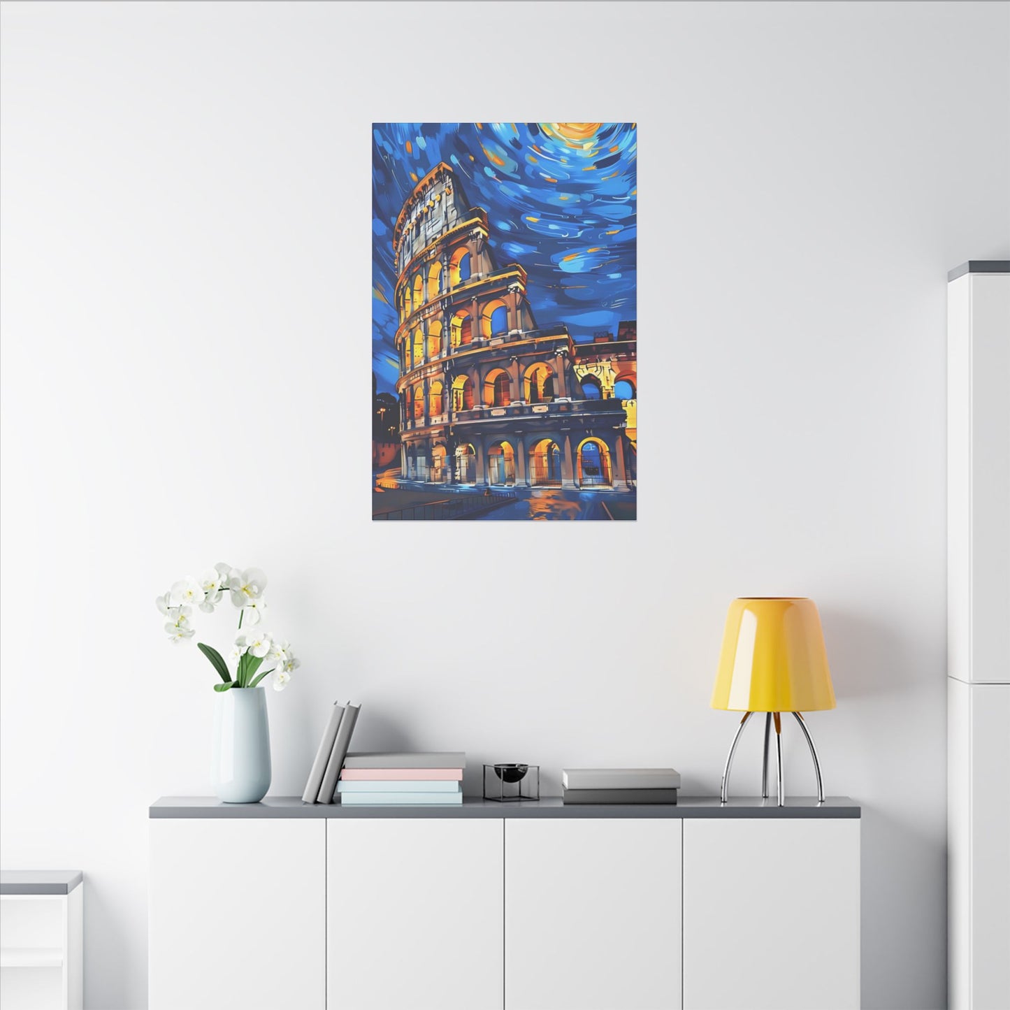 Canvas Colosseum Meets Van Gogh Style