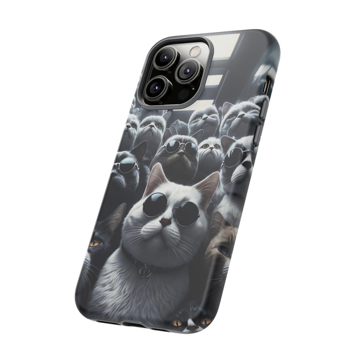 Cool Cats with Sunglasses" for iPhone 15, 14, 13, 12, 11 and Galaxy S23, S22 Cases