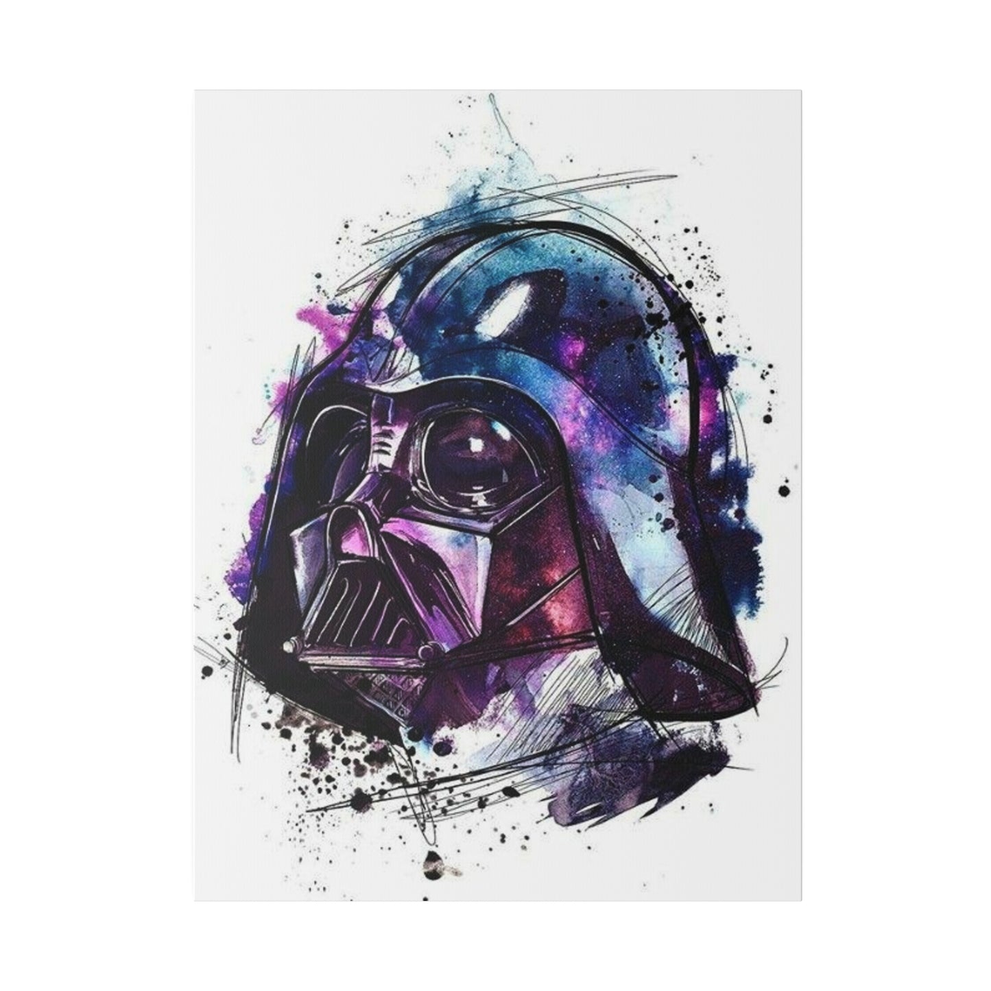 Star Wars Darth Vader Watercolor Canvas: Dark Side Art