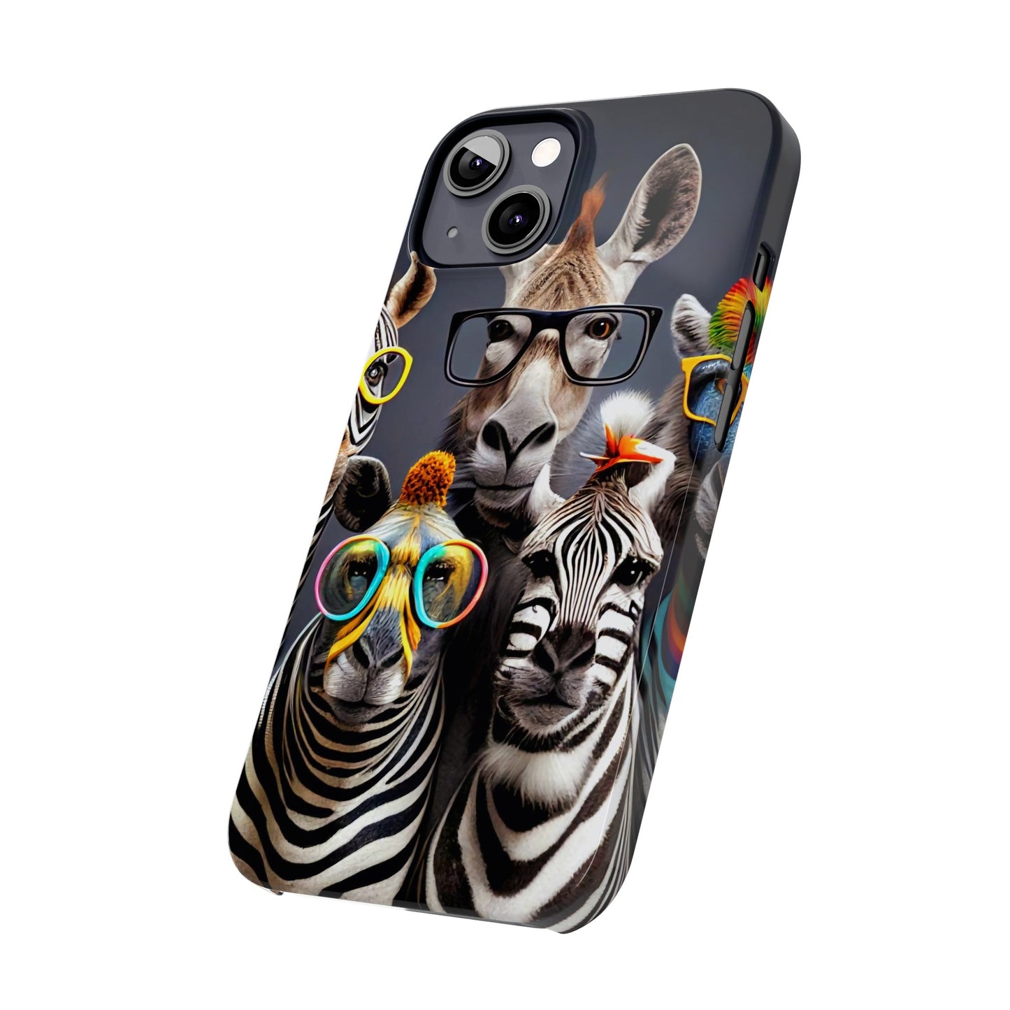 Funny Cool Zebras" iPhone 15, 14, 13, 12 Cases