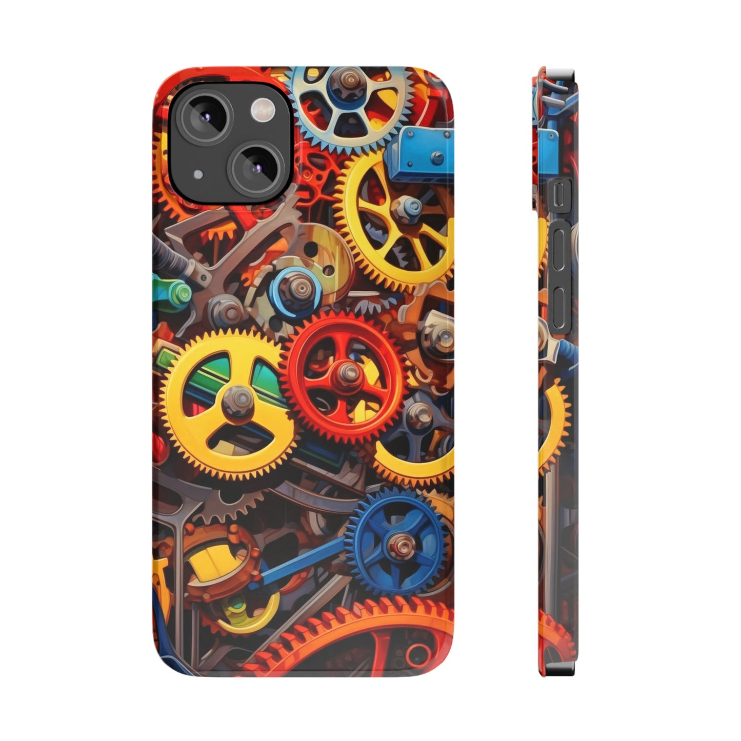 Colorful Gears: Iphone 15, 14, 13, 12 Cases