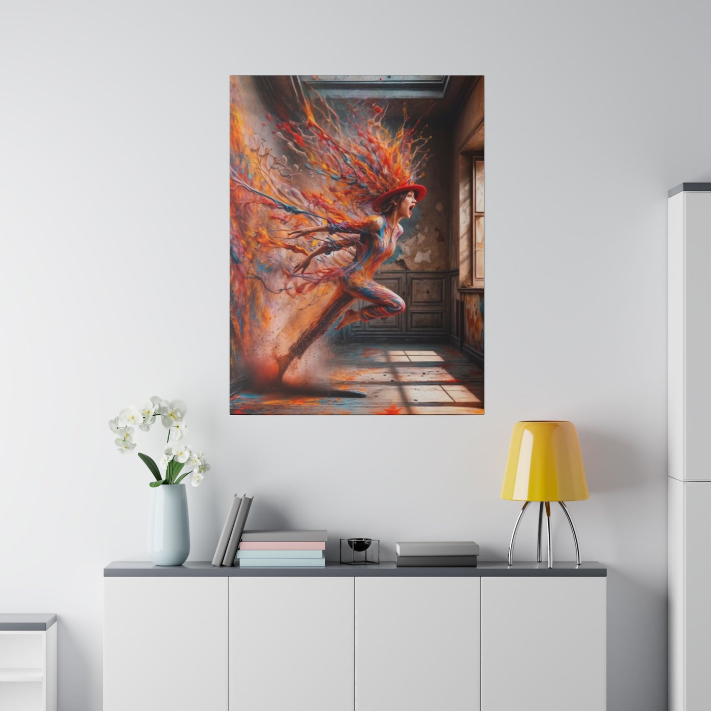 Breaking Through: A Spectrum of Paints - Canvas